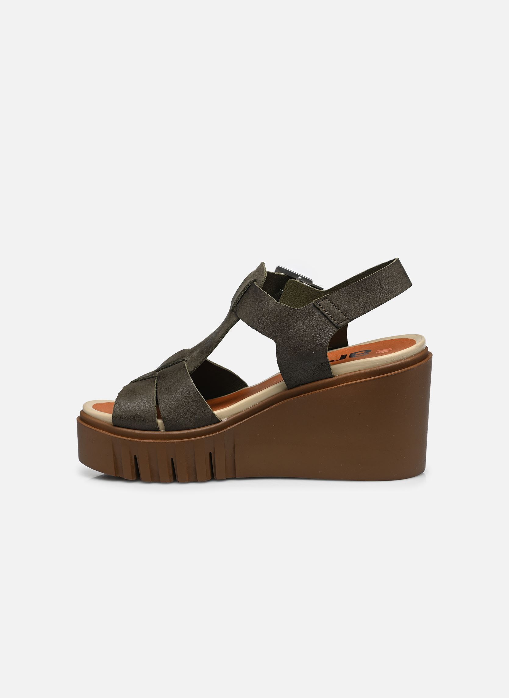 Sandalen met sleehak en plateau CATANIA 2084 dames groen Art Sandalen met sleehak en plateau CATANIA 2084 dames groen Kaki