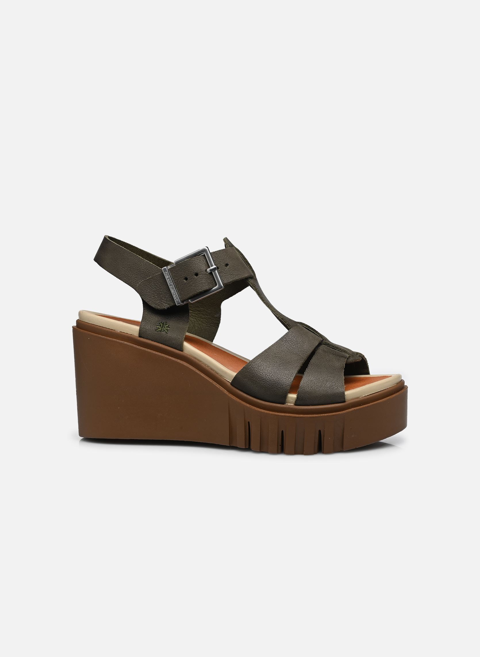 Sandalen met sleehak en plateau CATANIA 2084 dames groen Art Sandalen met sleehak en plateau CATANIA 2084 dames groen Kaki
