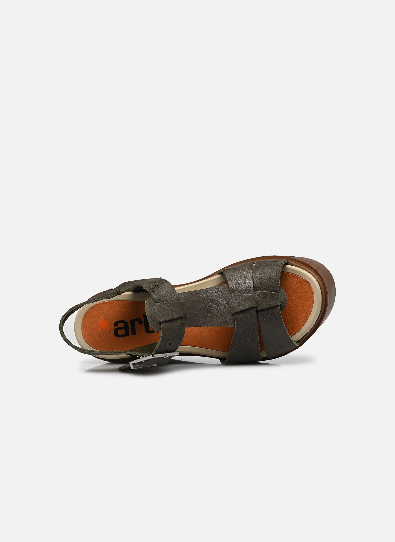 Sandalen met sleehak en plateau CATANIA 2084 dames groen Art Sandalen met sleehak en plateau CATANIA 2084 dames groen Kaki