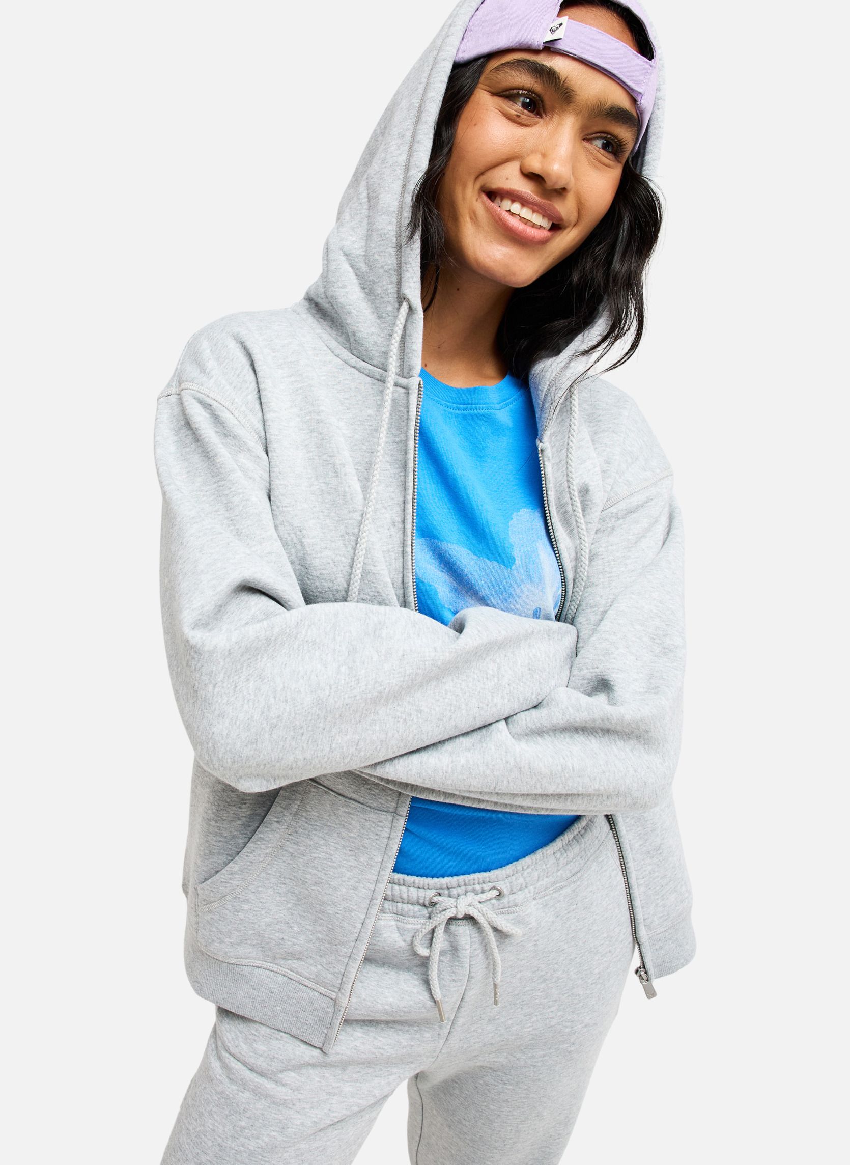 Vestes polaires Surf Stoked Zipped Brushed femme gris Roxy Vestes polaires Surf Stoked Zipped Brushed femme gris Gris