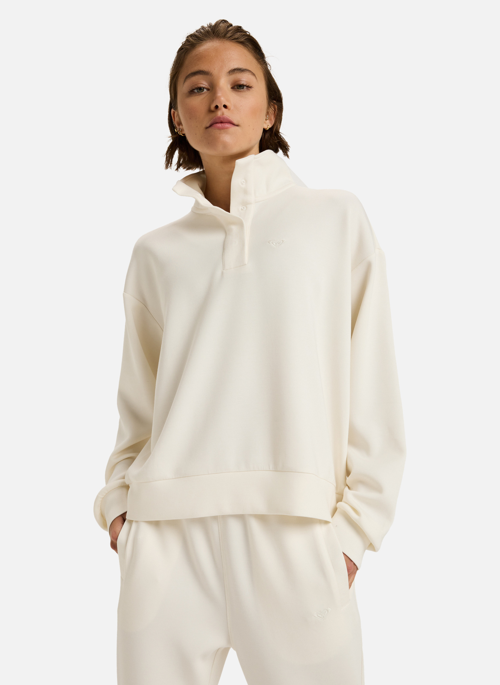 Vestes polaires Rise & Vibe Sweet femme blanc Roxy Vestes polaires Rise & Vibe Sweet femme blanc Blanc