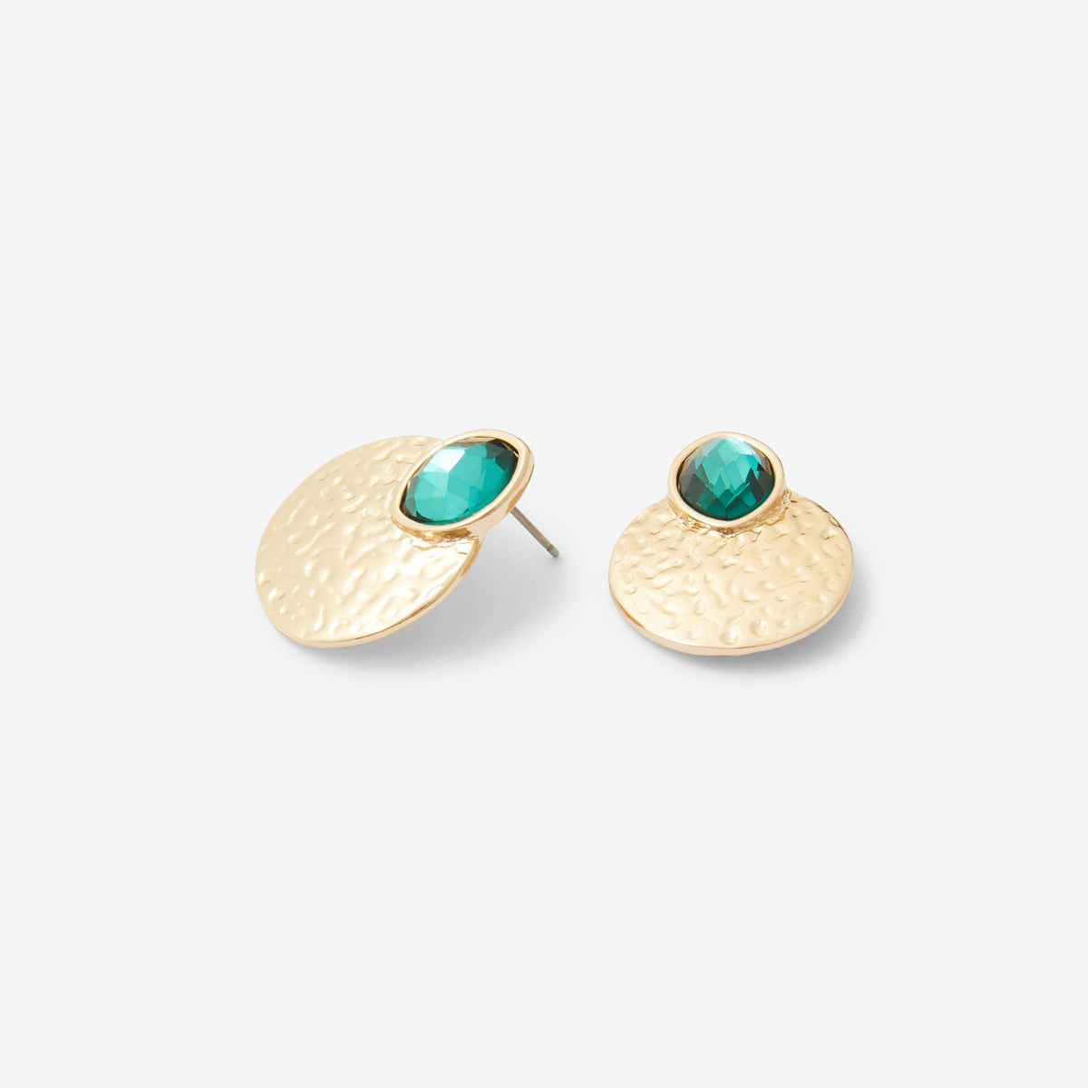 Boucles d'oreilles géométriques en pierre Vert