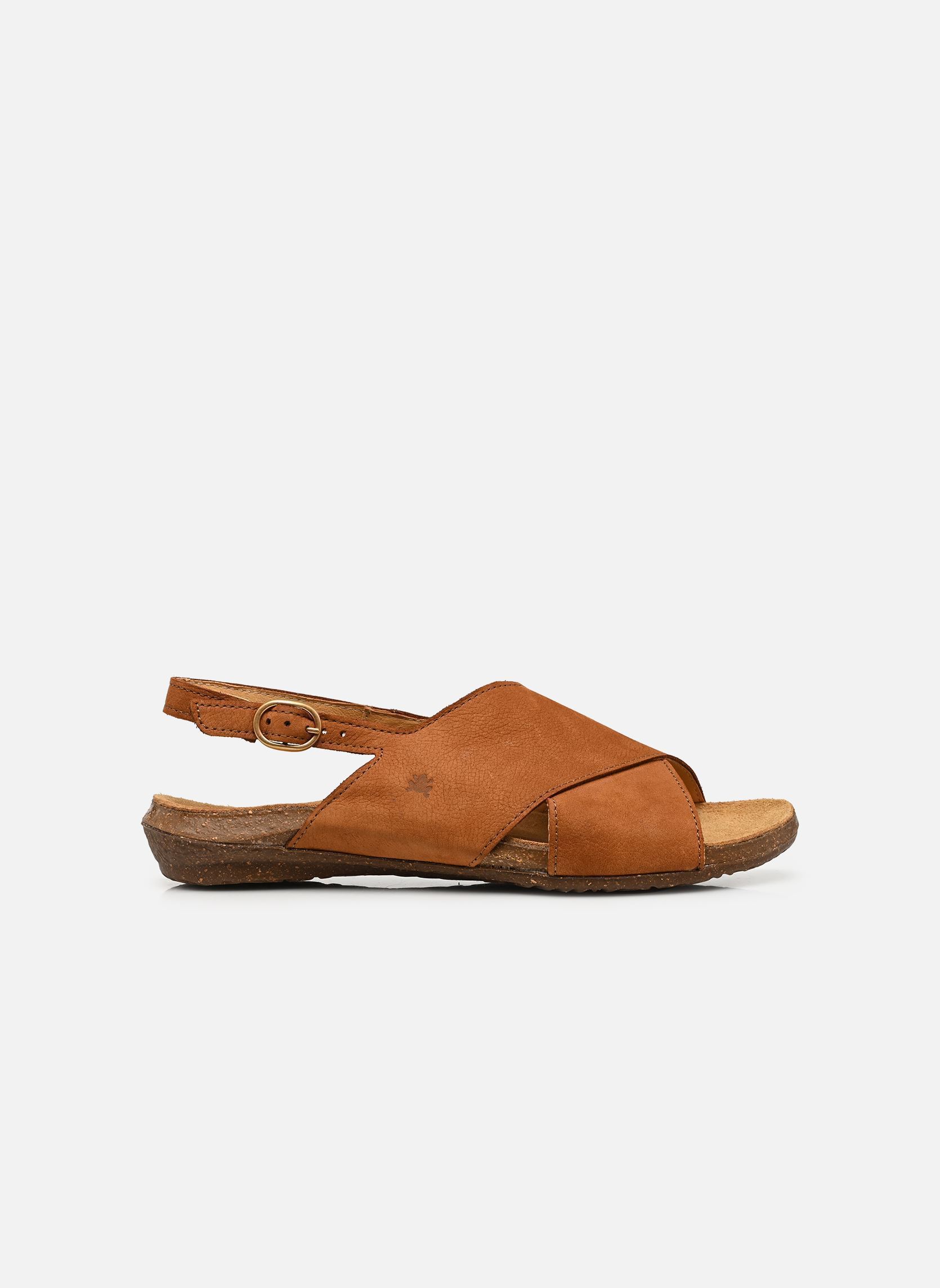 Flache Sandalen WAKATAUA N5558 damen braun El Naturalista Flache Sandalen WAKATAUA N5558 damen braun NOBUCK LAVADO CUERO