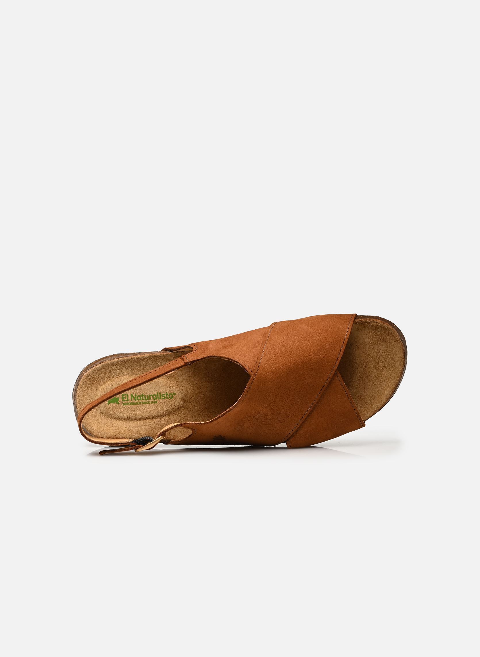 Flache Sandalen WAKATAUA N5558 damen braun El Naturalista Flache Sandalen WAKATAUA N5558 damen braun NOBUCK LAVADO CUERO
