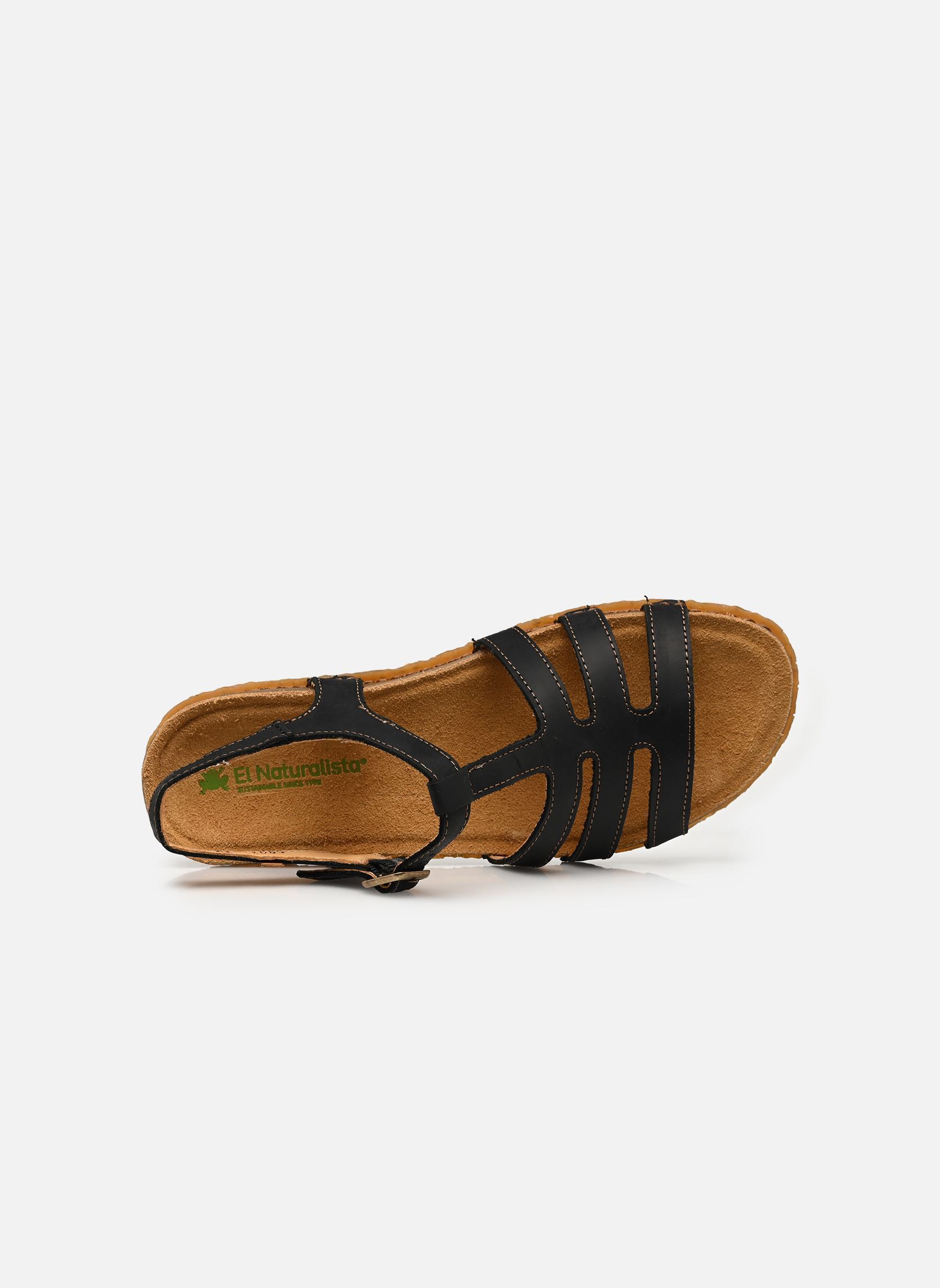 Platte sandalen PANGLAO N5803 dames zwart El Naturalista Platte sandalen PANGLAO N5803 dames zwart ARIZONA BLACK