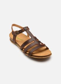 Platte sandalen PANGLAO N5803 dames bruin