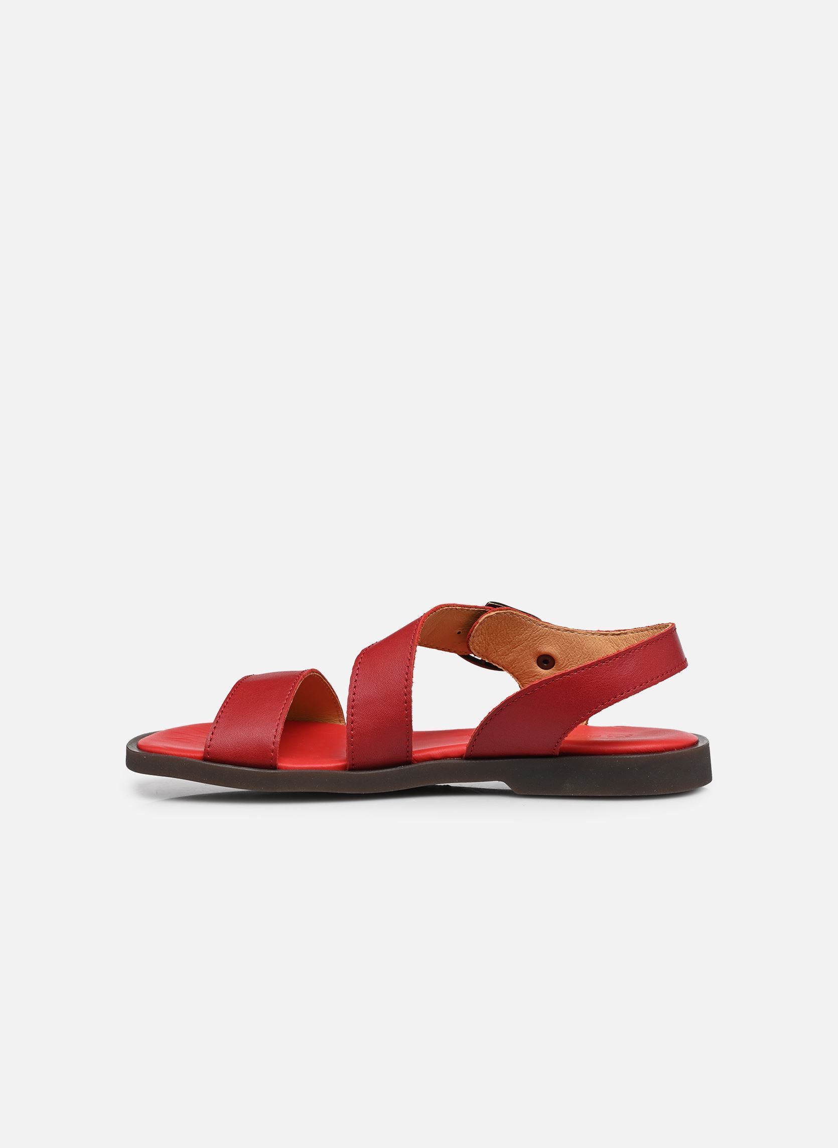 Platte sandalen ARENISCA N5887 dames rood El Naturalista Platte sandalen ARENISCA N5887 dames rood SOFT NAPPA ROSSO
