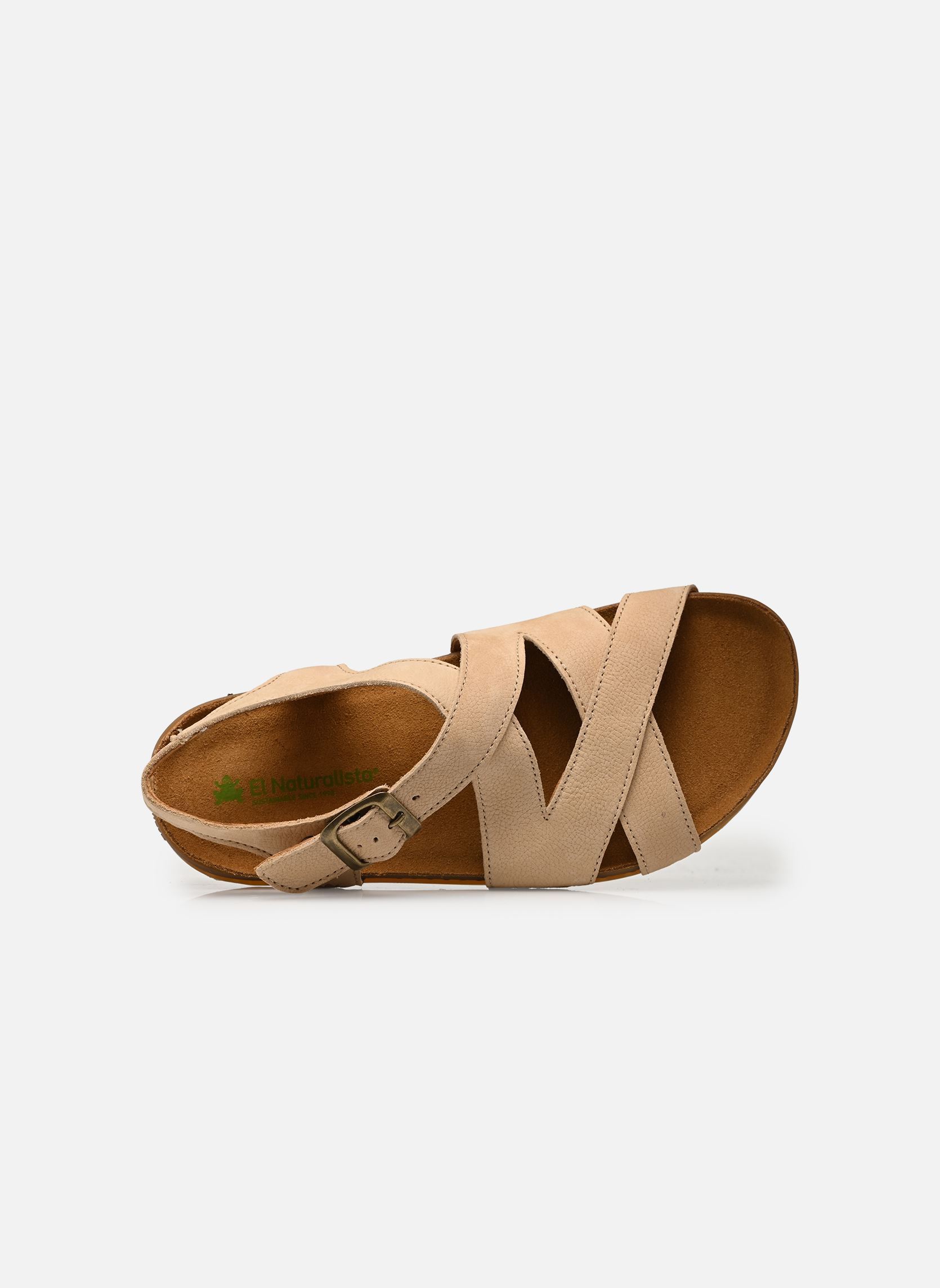 Sandales plates HORIZON N6005 femme blanc El Naturalista Sandales plates HORIZON N6005 femme blanc NOBUCK CREAM