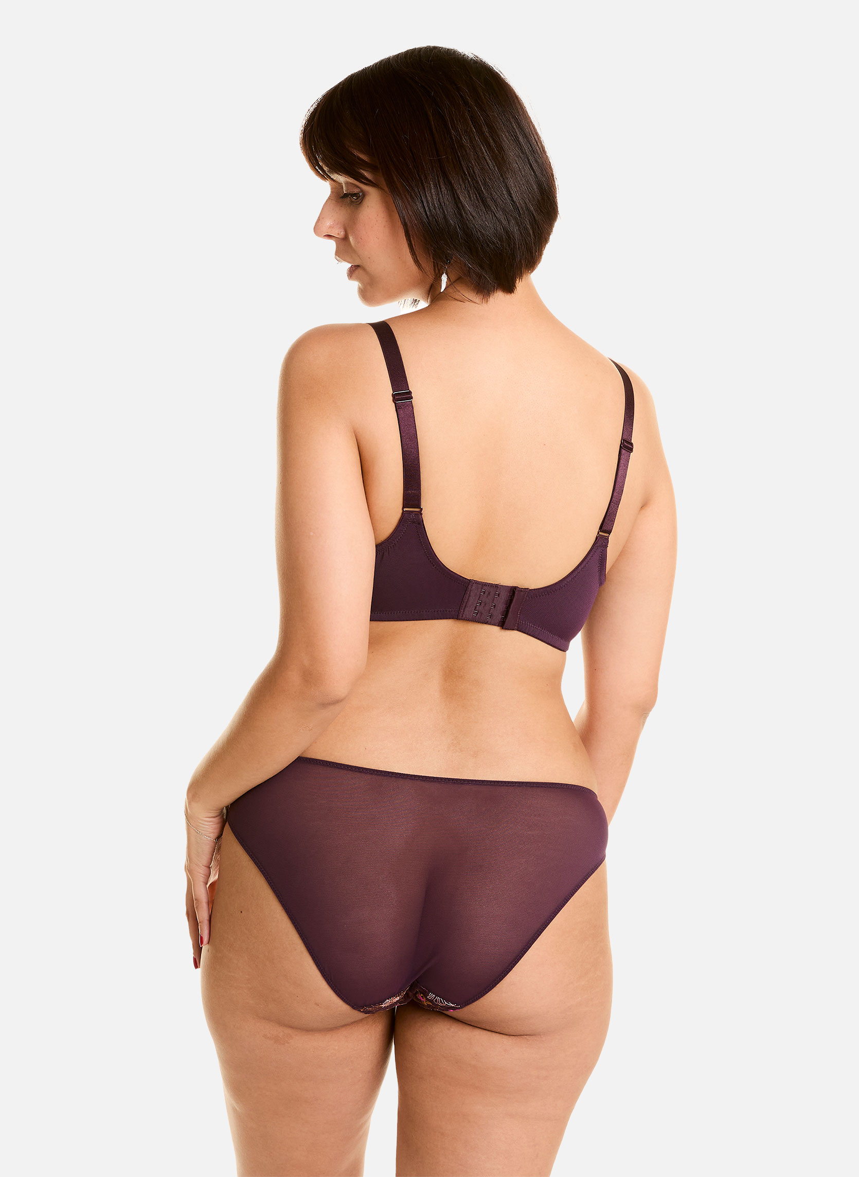Brassières Soutien-gorge à armatures grand maintien prune Santal femme violet Pomm'Poire Brassières Soutien-gorge à armatures grand maintien prune Santal femme violet Violet