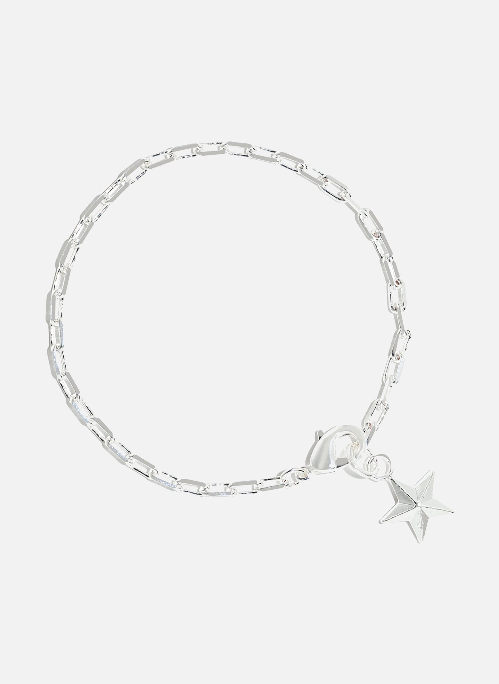 Bracelet de cheville étoile et nuage en argent sterling plaqué or - France