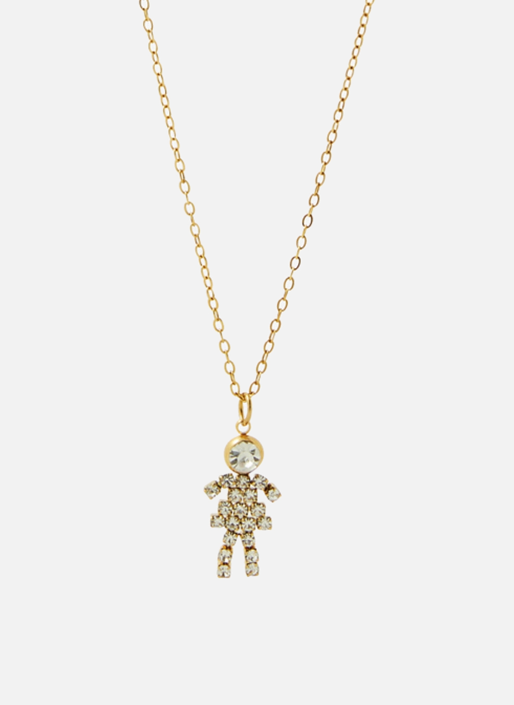 Collier personnalisé avec nom pour femmes, plaqué or 18