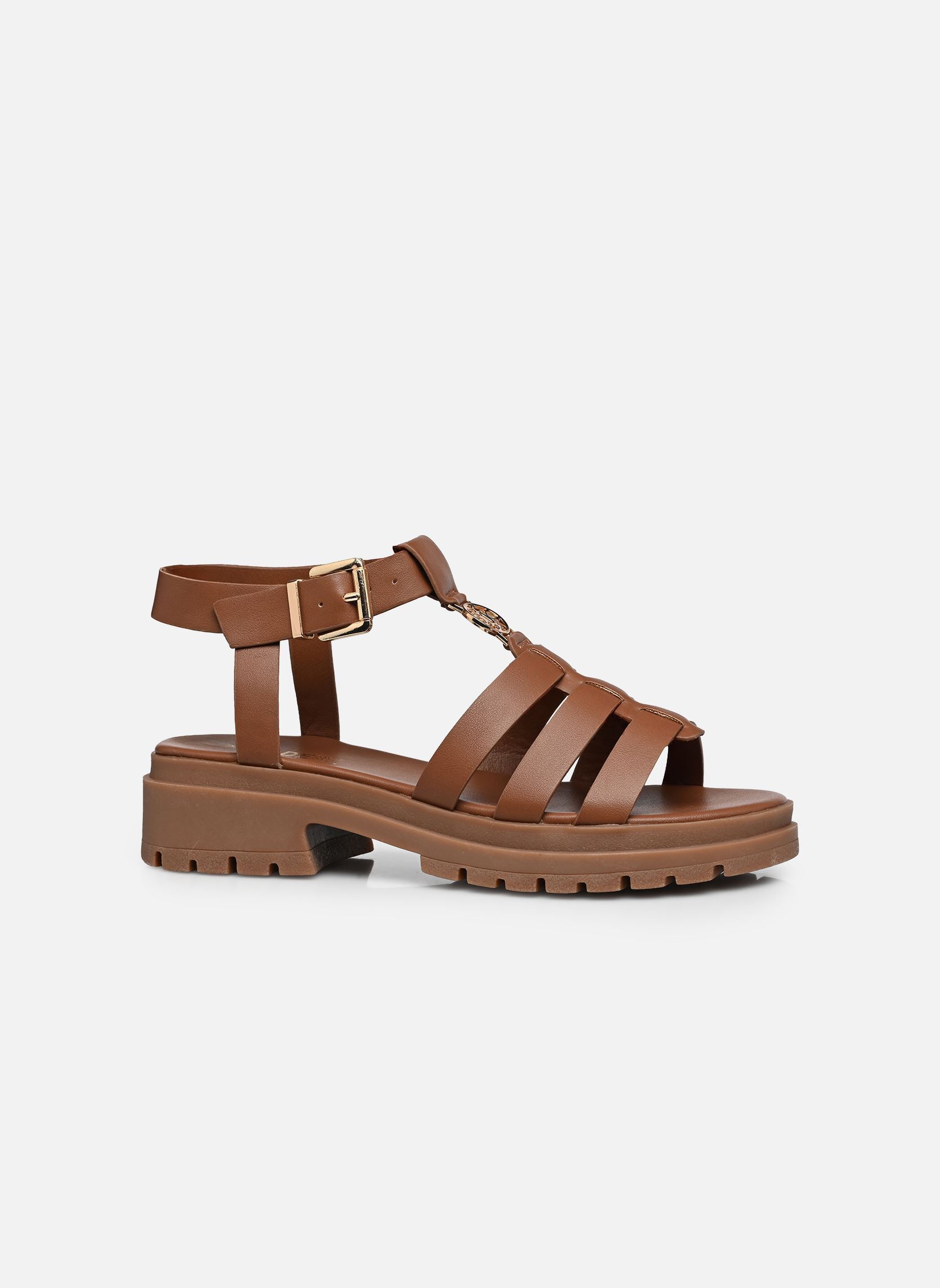 Sandales compensées et plateformes Sandale GANKASO femme marron MADE BY Sandales compensées et plateformes Sandale GANKASO femme marron Cognac