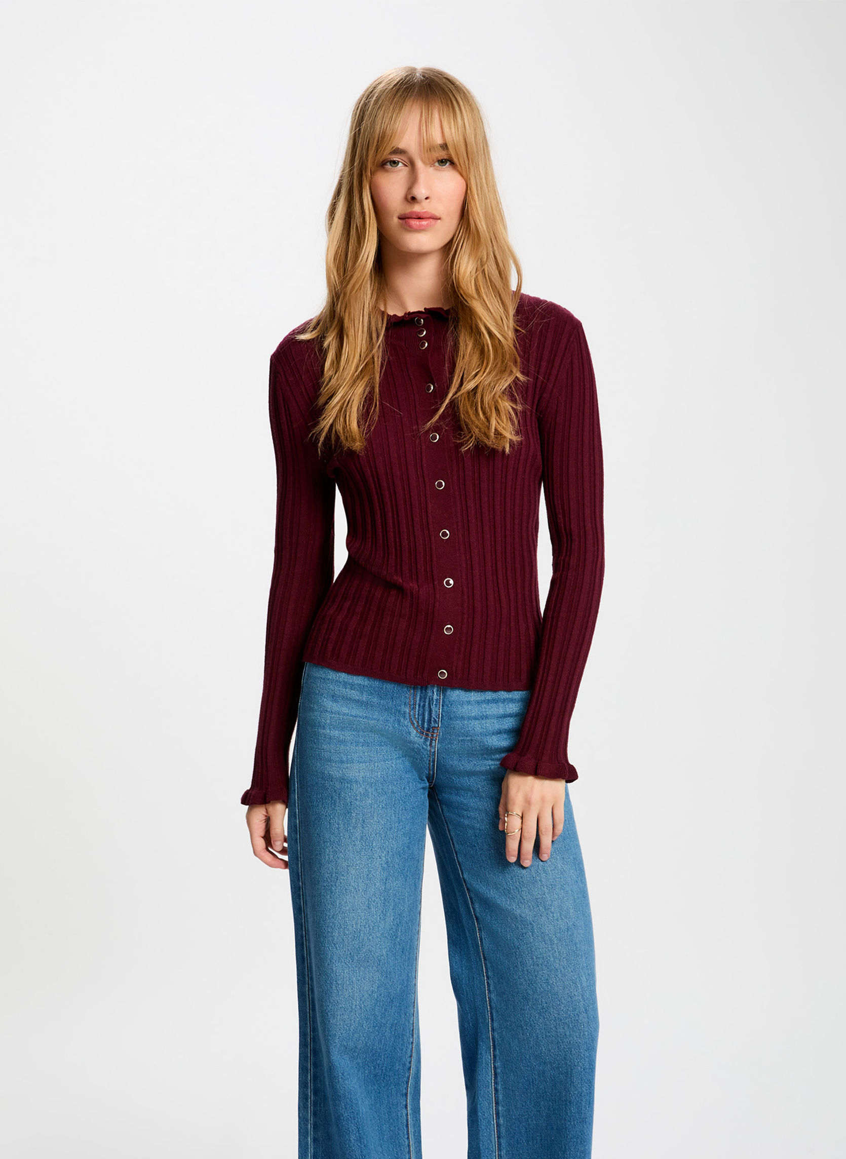 Morgan Gilet Court Manches 3/4 - Maille Fine Et Coupe Droite Ultra Tendance
