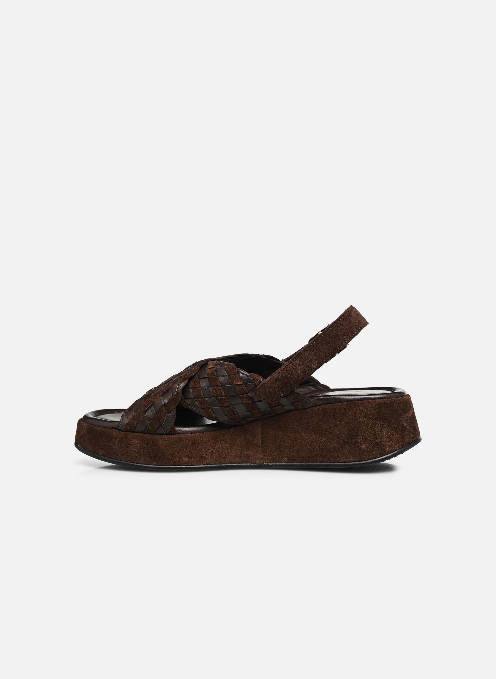 Sandales compensées et plateformes Milan femme marron Georgia Rose Sandales compensées et plateformes Milan femme marron COGNAC
