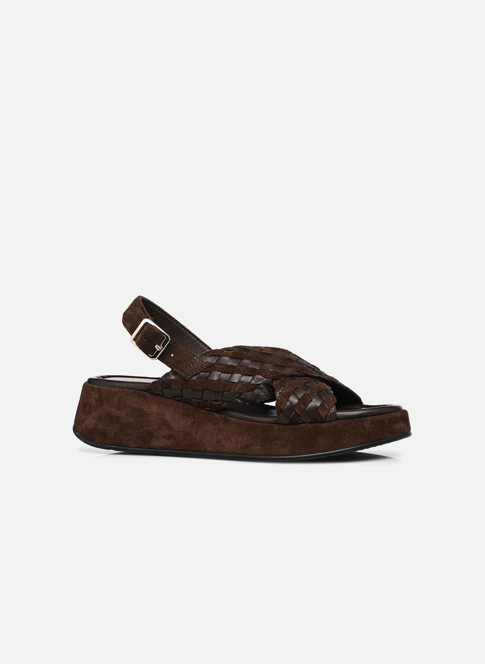 Sandales compensées et plateformes Milan femme marron Georgia Rose Sandales compensées et plateformes Milan femme marron COGNAC