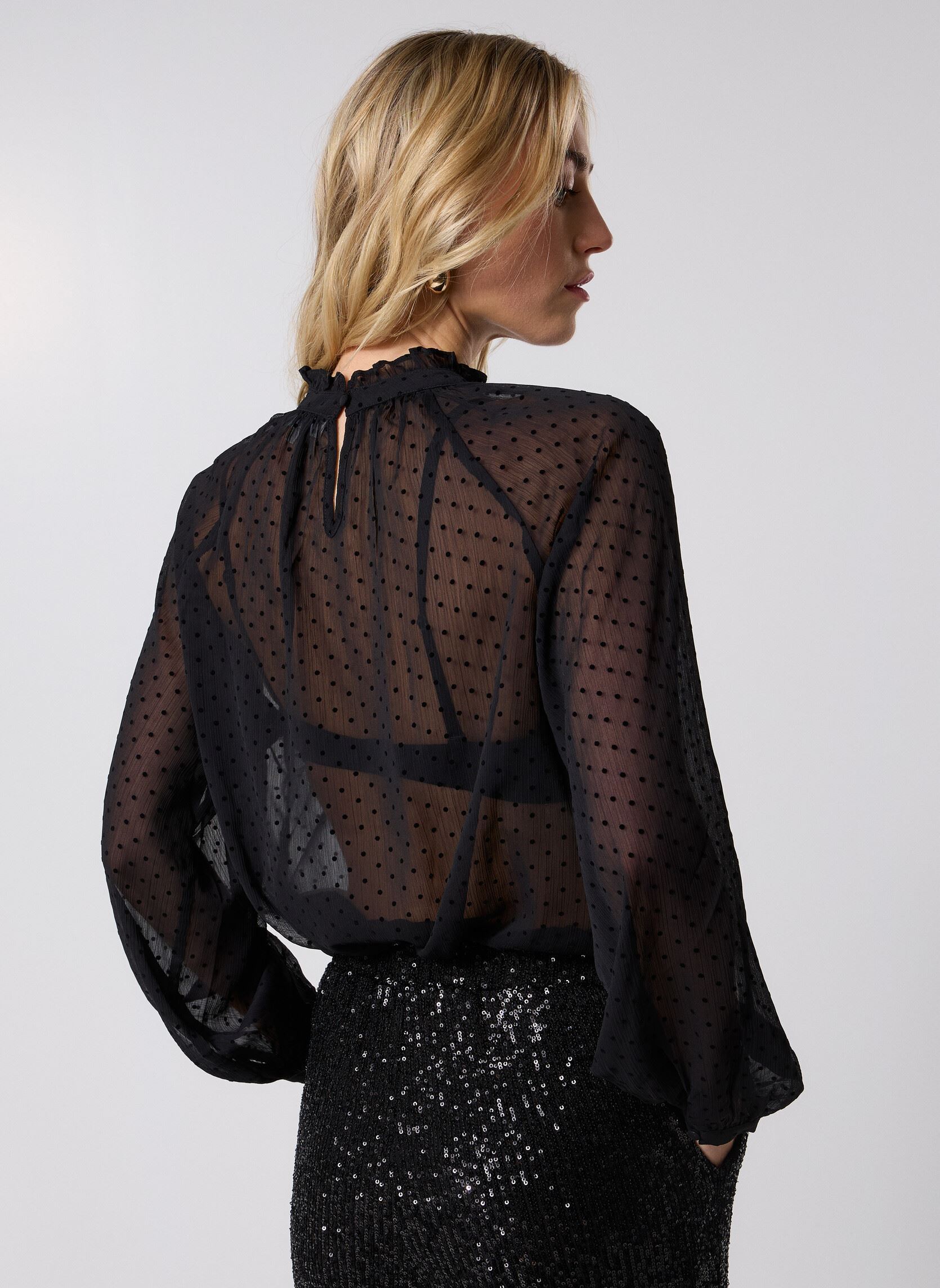 Blouses met lange mouwen Tailly dames zwart Grace & Mila Blouses met lange mouwen Tailly dames zwart Noir