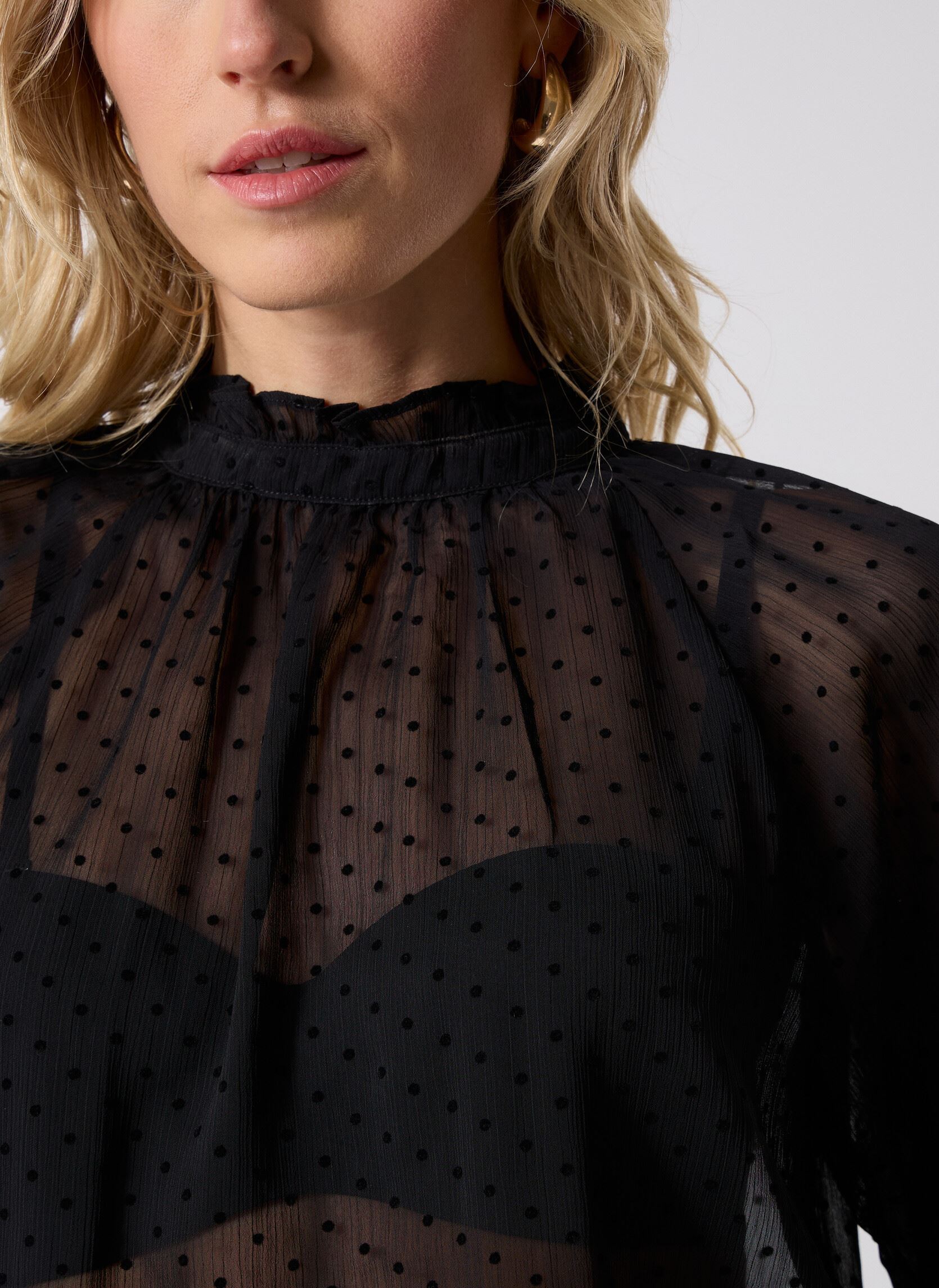 Blouses met lange mouwen Tailly dames zwart Grace & Mila Blouses met lange mouwen Tailly dames zwart Noir