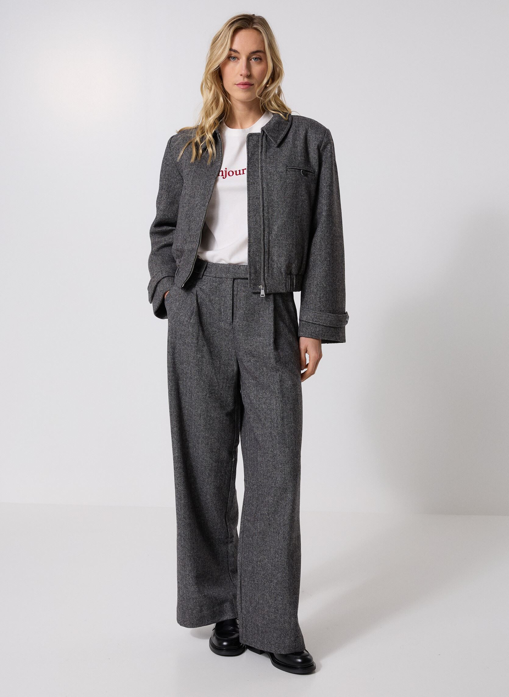 Pantalones de traje Times mujer gris Grace & Mila Pantalones de traje Times mujer gris Anthracite
