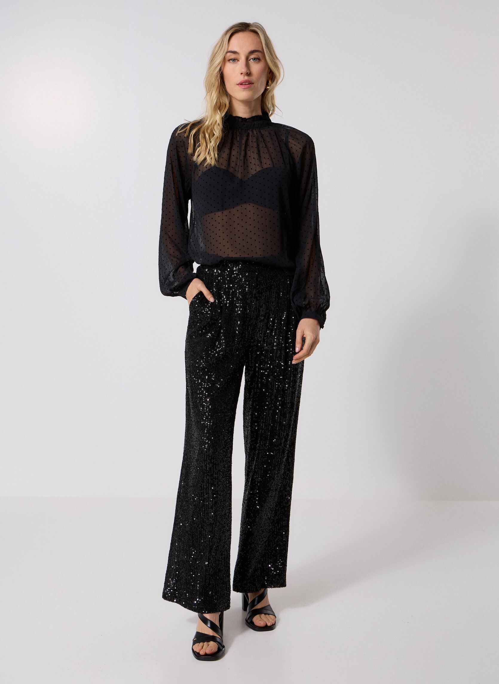 Rechte broeken Toby dames zwart Grace & Mila Rechte broeken Toby dames zwart Noir