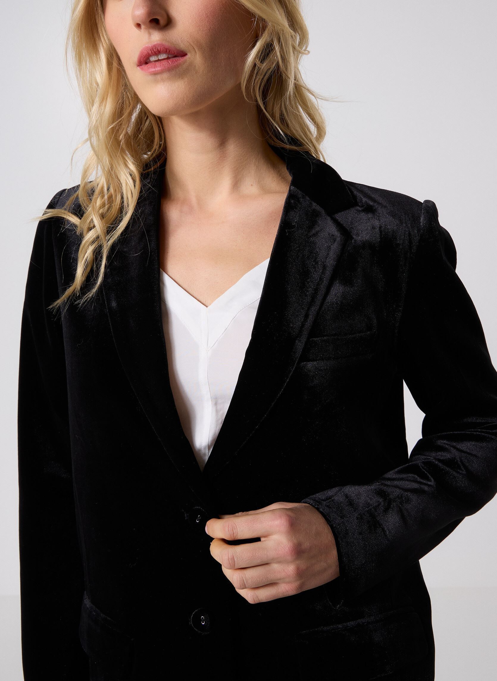 Blazer Tofu dames zwart Grace & Mila Blazer Tofu dames zwart NOIR