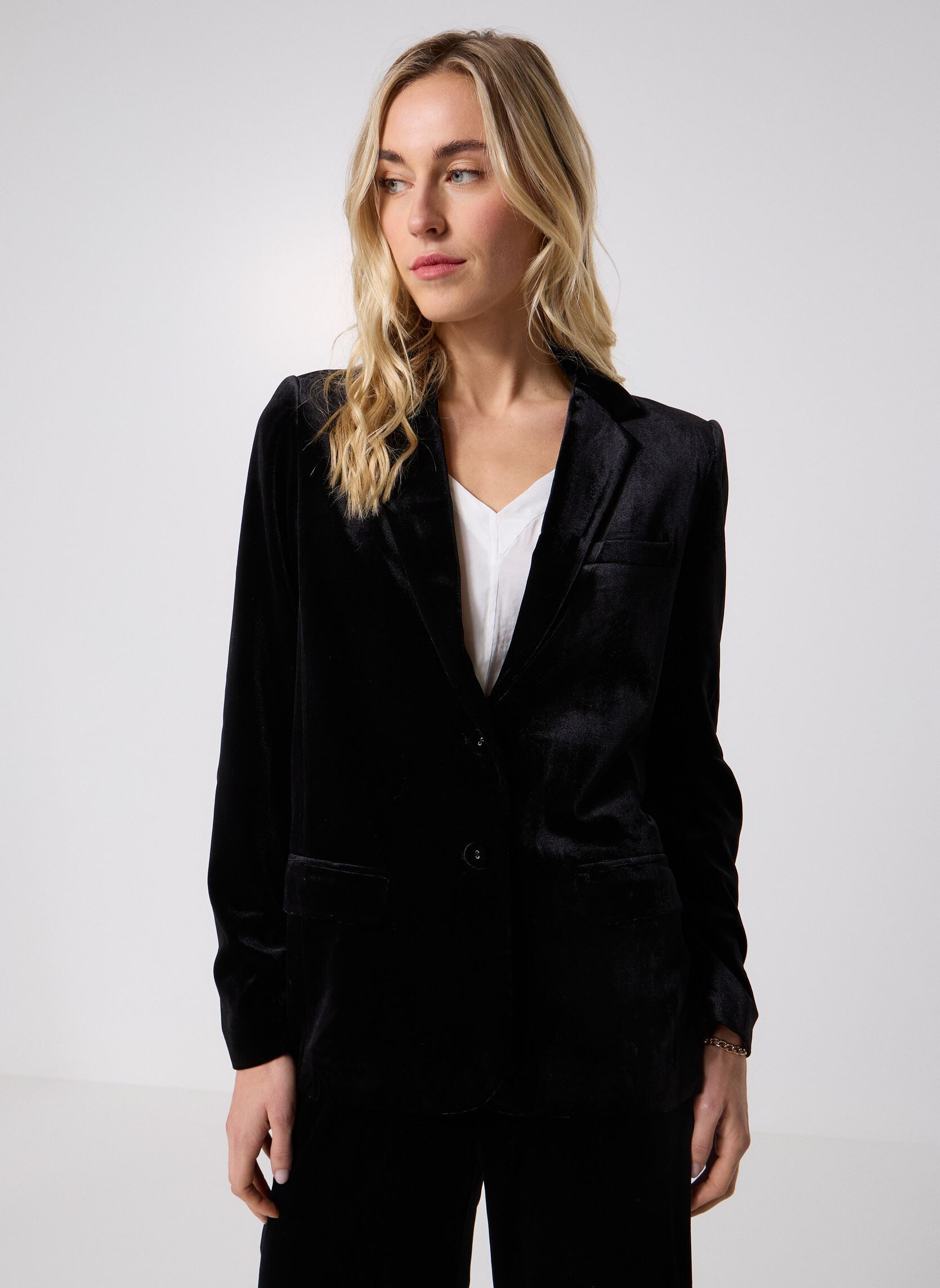Blazer Tofu dames zwart Grace & Mila Blazer Tofu dames zwart NOIR