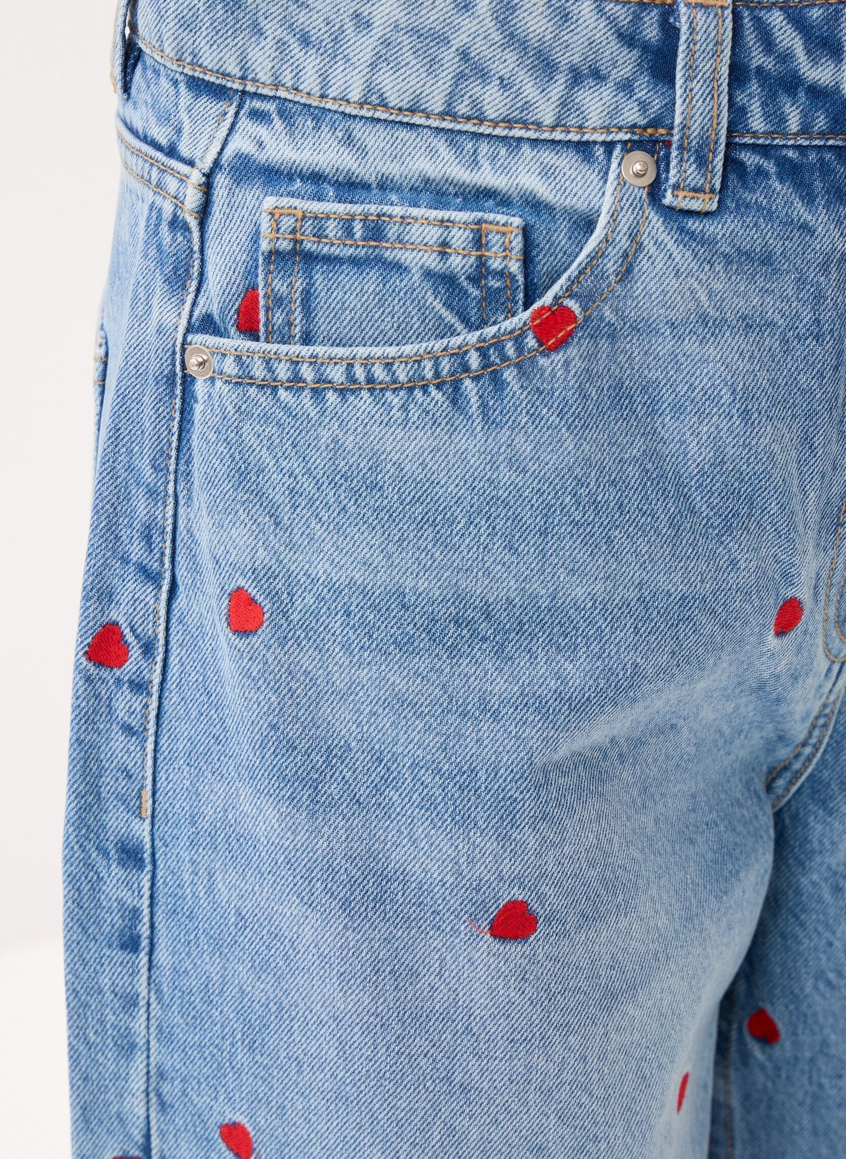 Jeans large PWIDE-CŒUR femme bleu MADE BY Jeans large PWIDE-CŒUR femme bleu DENIM DOUBLE STONE