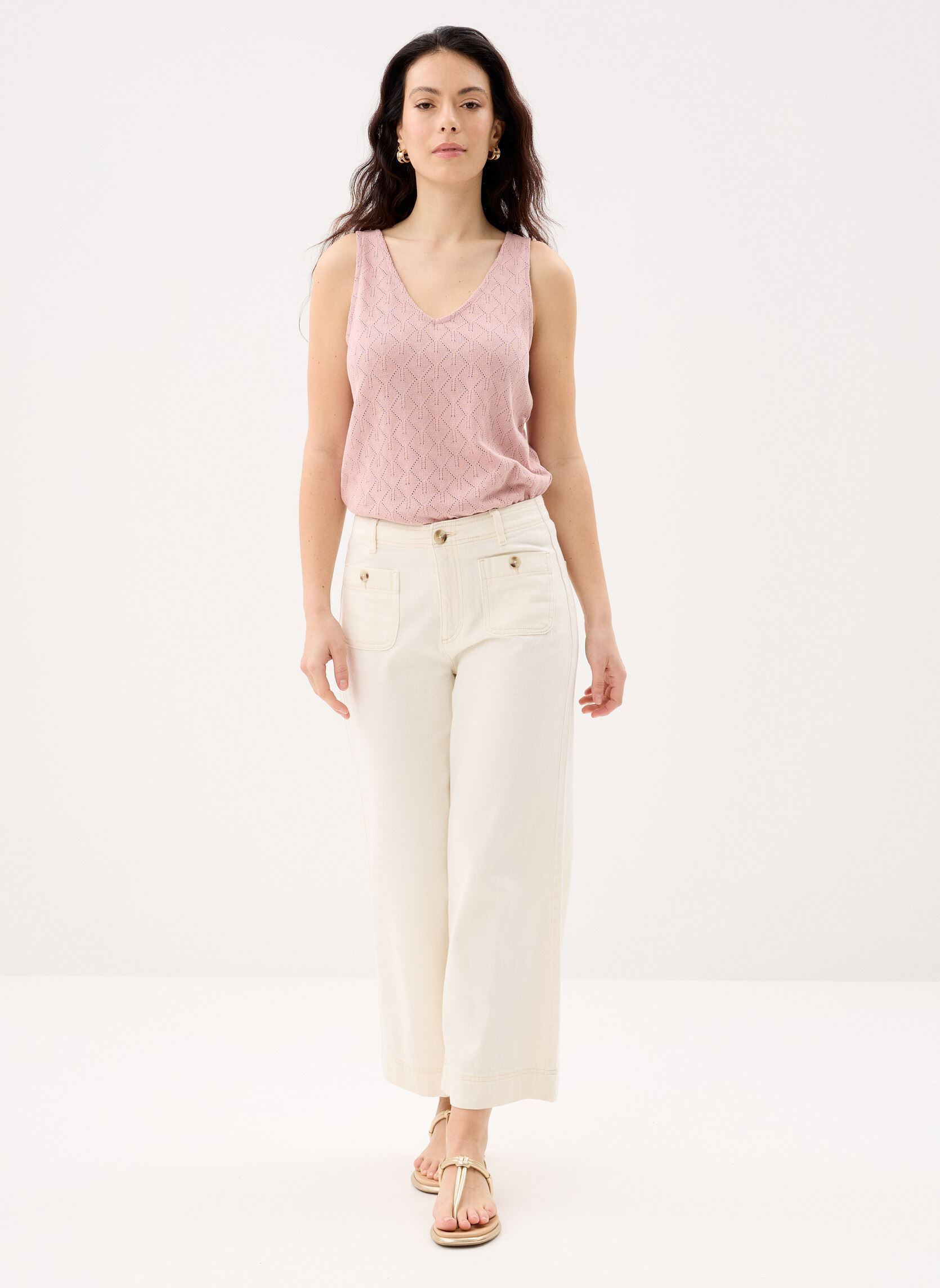 Wijde jeans / Flared Jeans PAMELODY-CROP dames blauw Georgia Rose Wijde jeans / Flared Jeans PAMELODY-CROP dames blauw DENIM NATUREL
