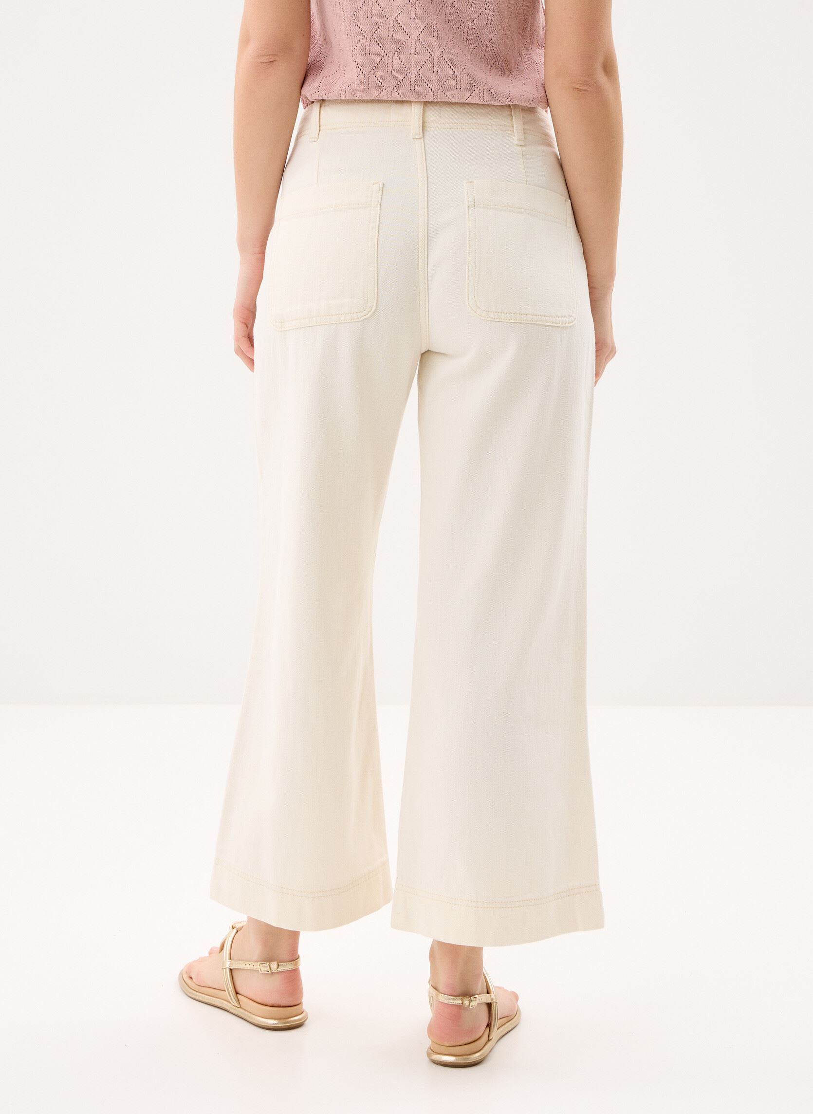 Wijde jeans / Flared Jeans PAMELODY-CROP dames blauw Georgia Rose Wijde jeans / Flared Jeans PAMELODY-CROP dames blauw DENIM NATUREL
