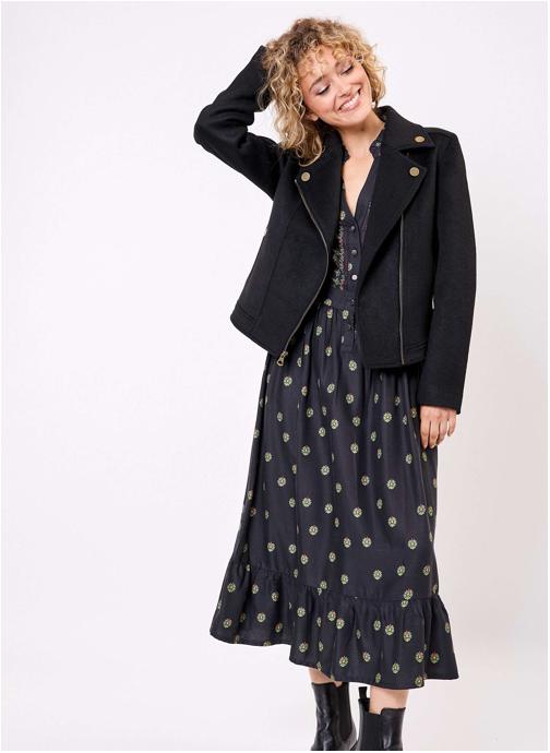 La Fiancée Vestes Veste courte en lainage MAJDI femme noir