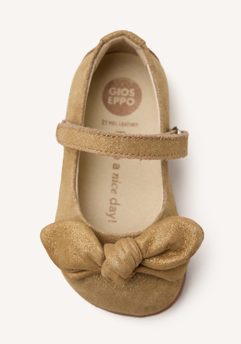Gioseppo Ballerines Tressées Cuir Bardejov – Nude, Bracelet Réglable, Talon Bas, Semelle Cuir Souple