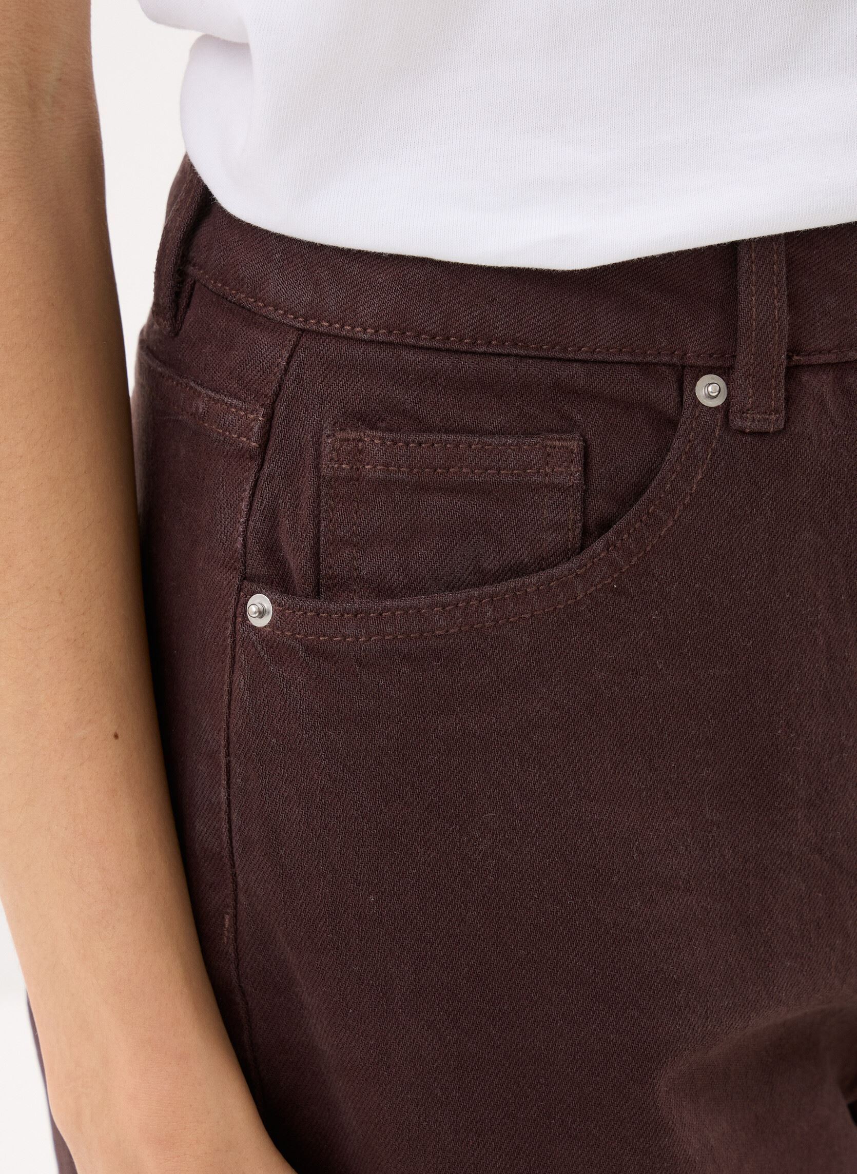 Wijde jeans / Flared Jeans PWIDY dames bruin MADE BY Wijde jeans / Flared Jeans PWIDY dames bruin COFFEE BEAN