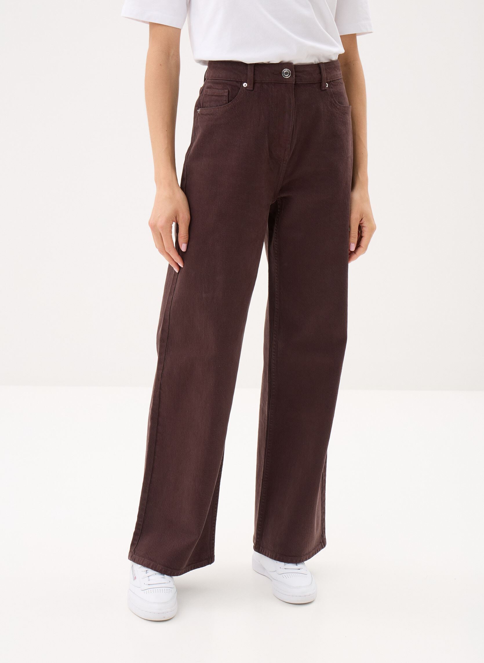 Wijde jeans / Flared Jeans PWIDY dames bruin MADE BY Wijde jeans / Flared Jeans PWIDY dames bruin COFFEE BEAN
