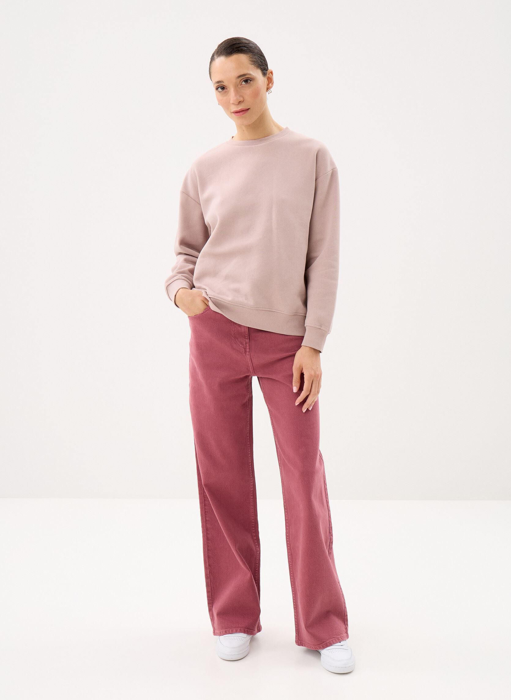 Wijde jeans / Flared Jeans PWIDY dames roze MADE BY Wijde jeans / Flared Jeans PWIDY dames roze ROSE WINE