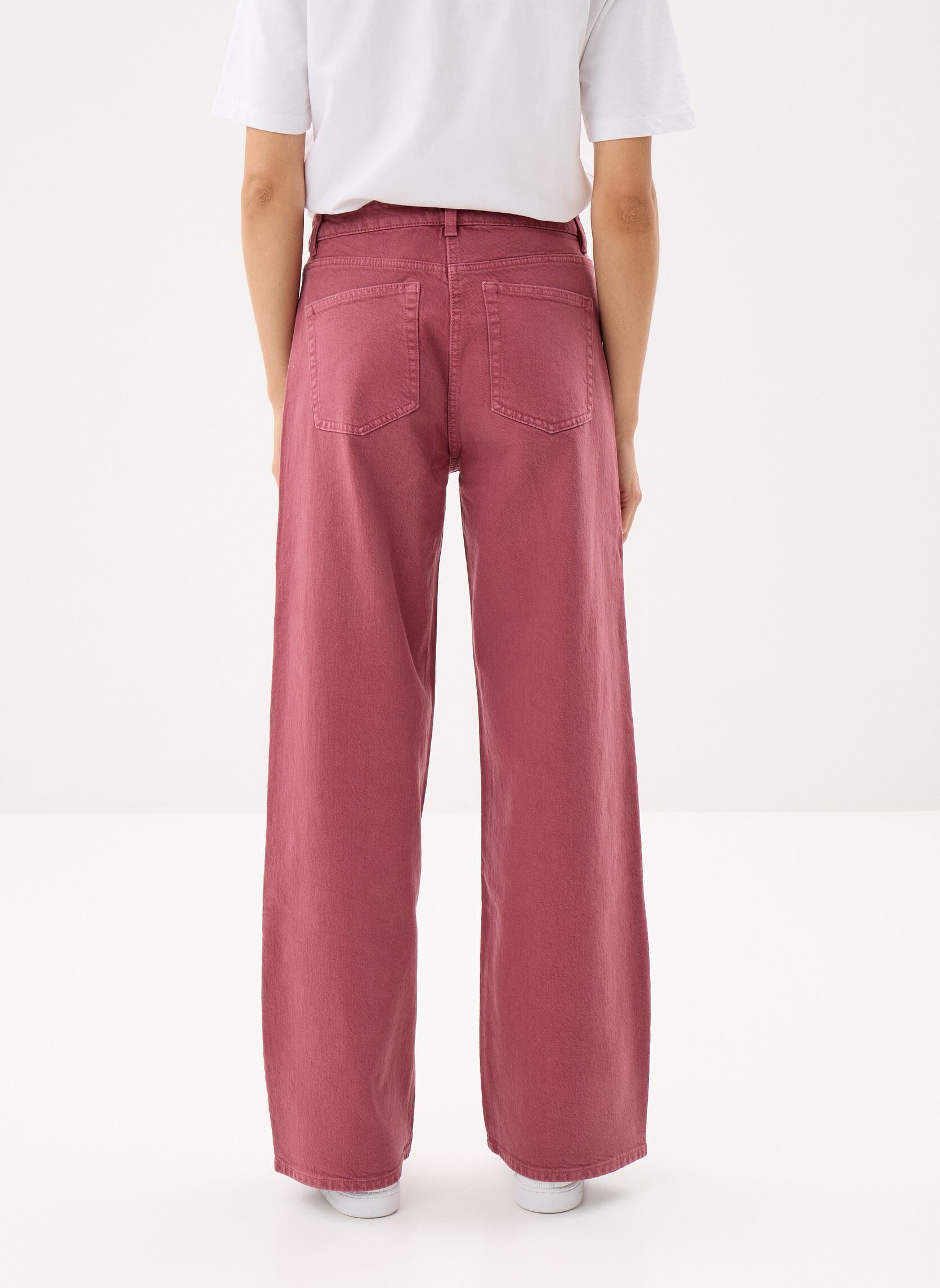 Wijde jeans / Flared Jeans PWIDY dames roze MADE BY Wijde jeans / Flared Jeans PWIDY dames roze ROSE WINE