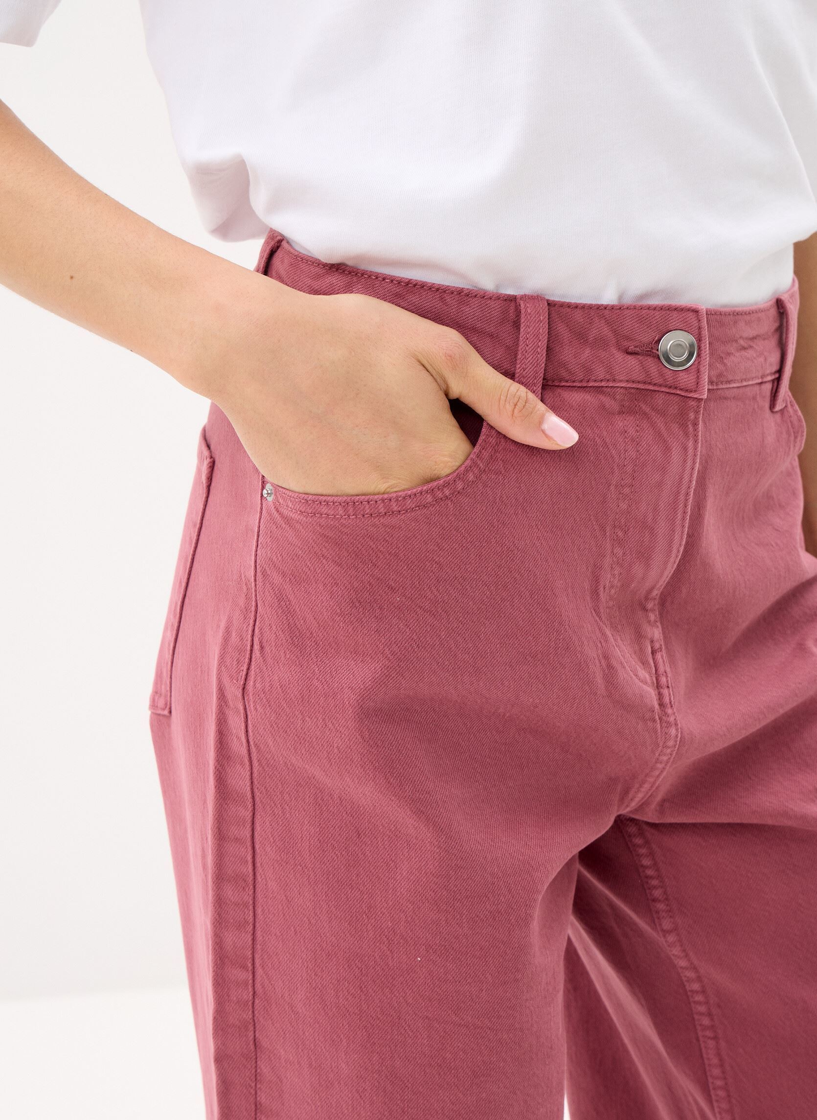 Wijde jeans / Flared Jeans PWIDY dames roze MADE BY Wijde jeans / Flared Jeans PWIDY dames roze ROSE WINE
