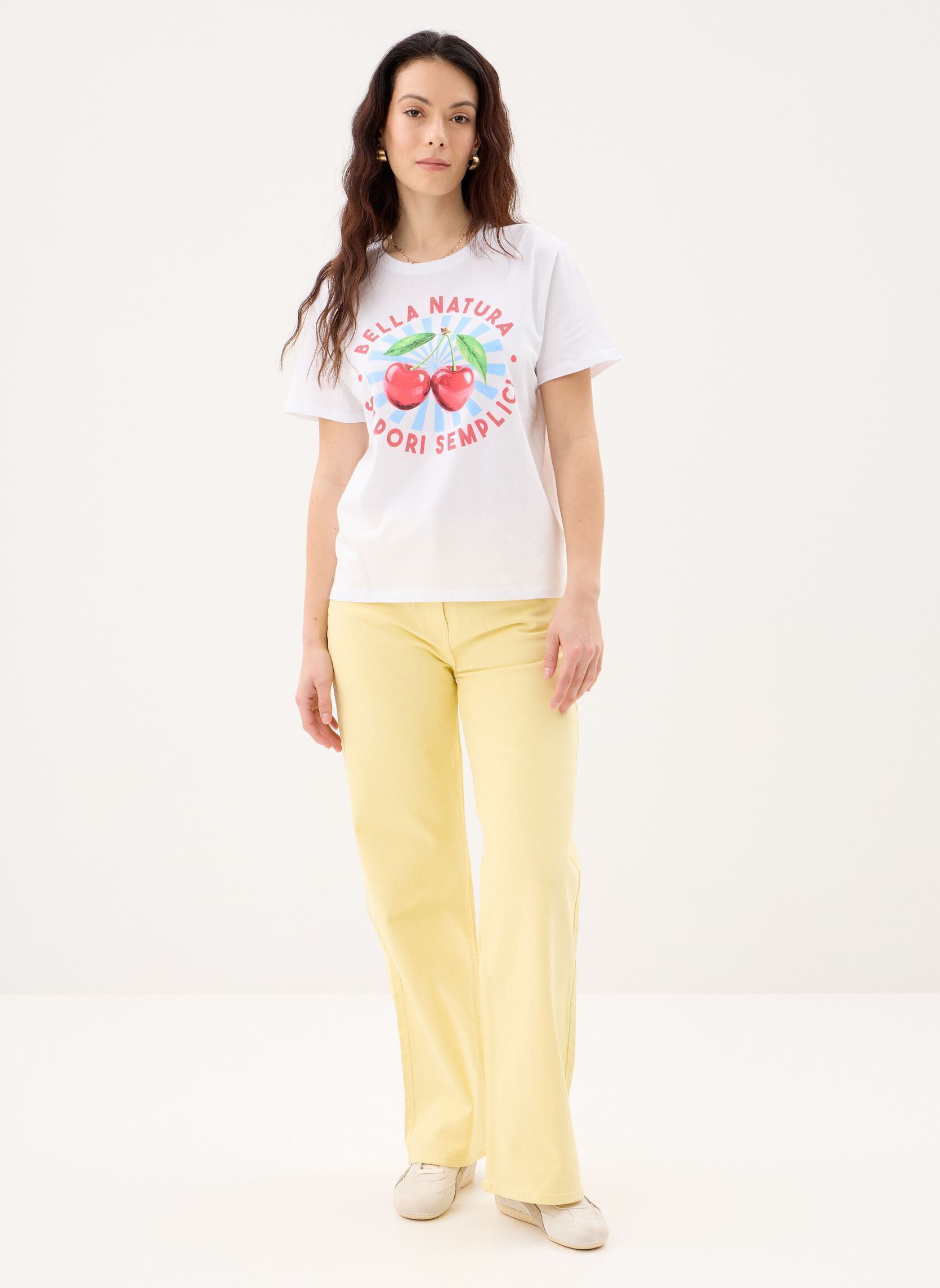 Wijde jeans / Flared Jeans PWIDY dames geel MADE BY Wijde jeans / Flared Jeans PWIDY dames geel LEMON MERINGUE