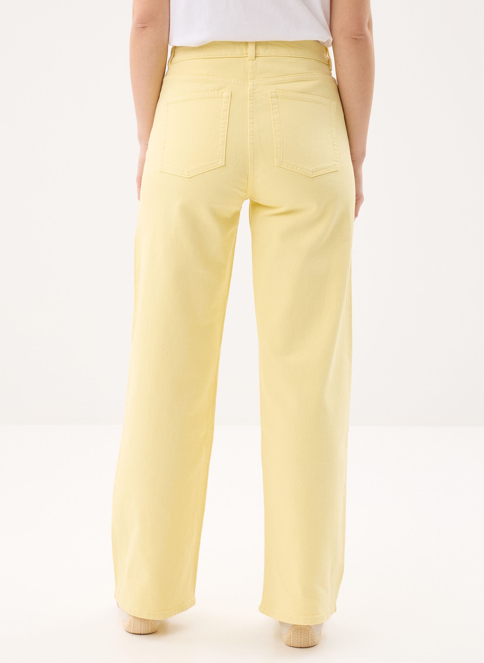 Wijde jeans / Flared Jeans PWIDY dames geel MADE BY Wijde jeans / Flared Jeans PWIDY dames geel LEMON MERINGUE