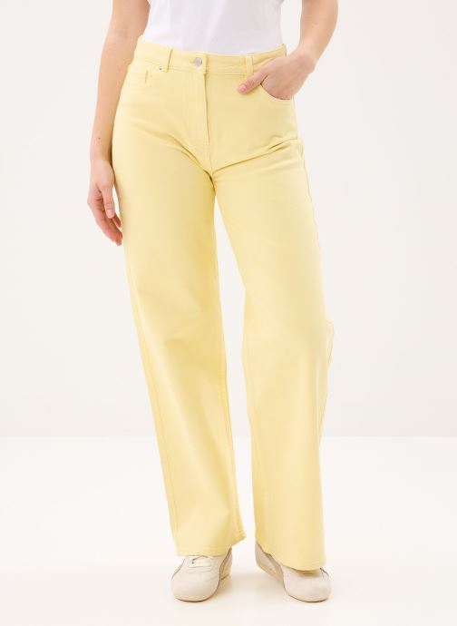 MADE BY Wijde jeans / Flared Jeans PWIDY dames geel