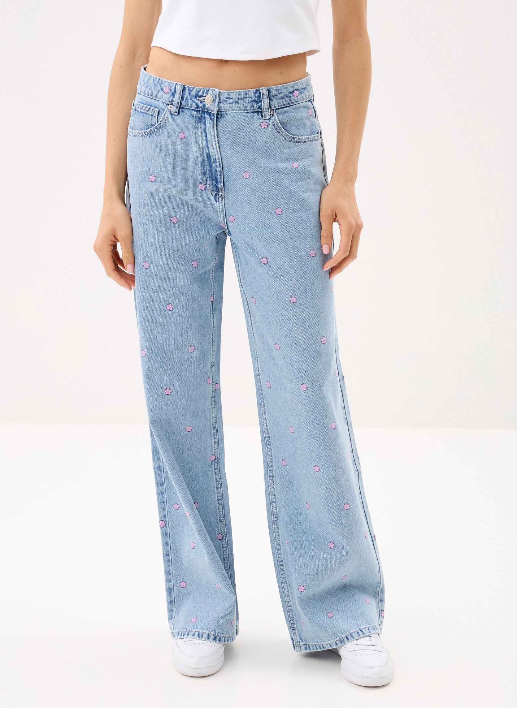 Wijde jeans / Flared Jeans PWIDE-BROD dames blauw MADE BY Wijde jeans / Flared Jeans PWIDE-BROD dames blauw BROD-DEHO-B