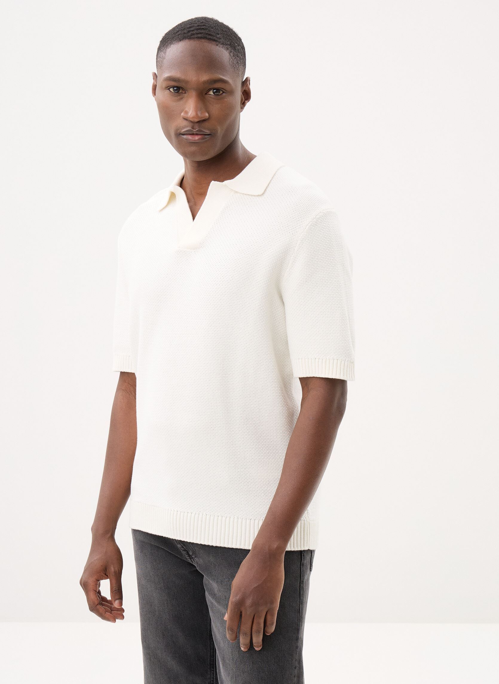 Korte mouwen polo's TVALENTIN polo heren beige Marvin&Co Korte mouwen polo's TVALENTIN polo heren beige COCONUT MILK
