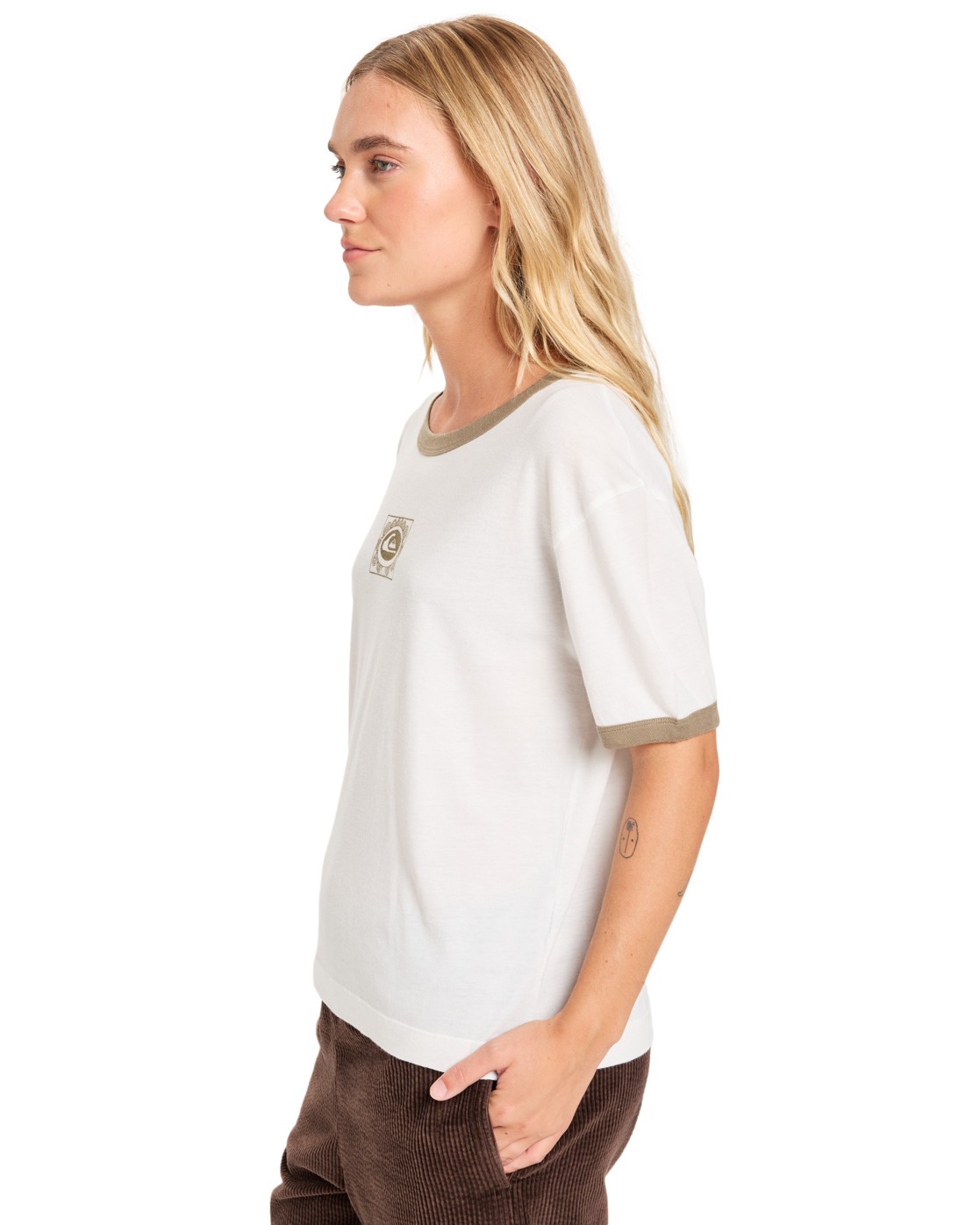Tee-shirts Ringer Screen femme blanc Quiksilver Tee-shirts Ringer Screen femme blanc Blanc