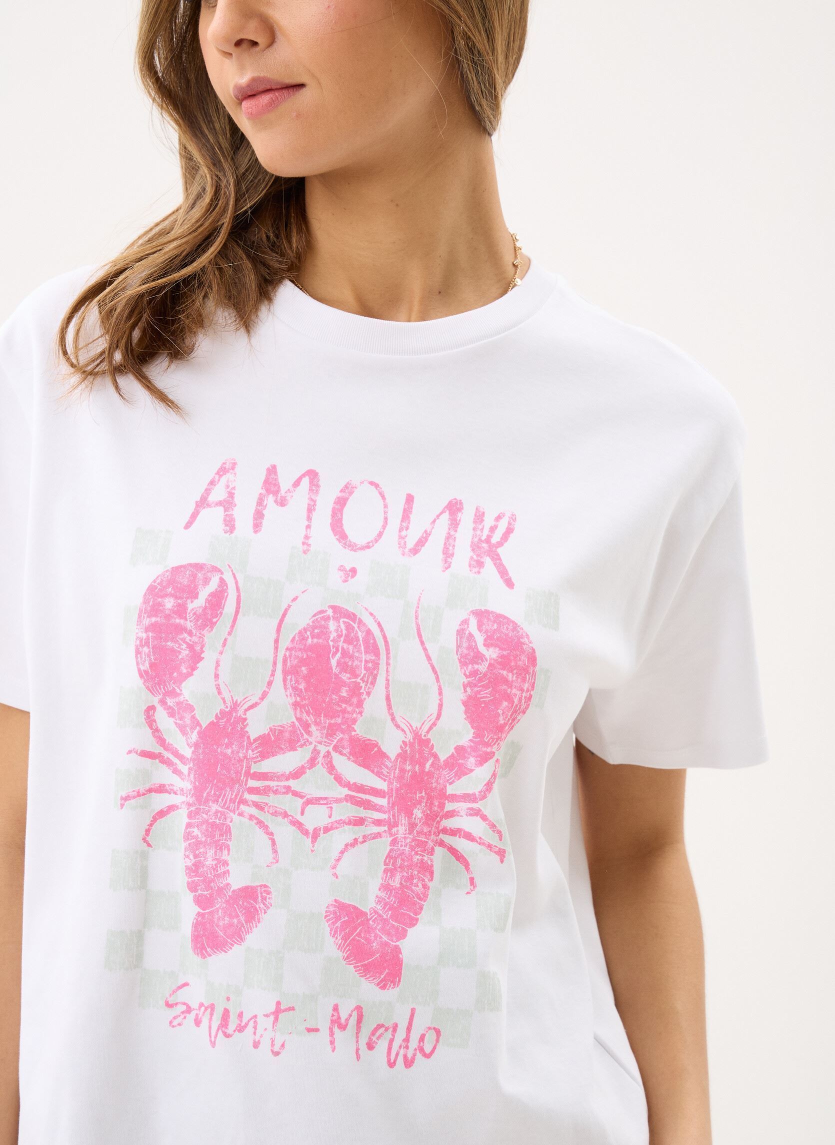 Kurzarm-T-Shirts THELMA damen weiß Georgia Rose Kurzarm-T-Shirts THELMA damen weiß ART_LOBSTER_BLANC