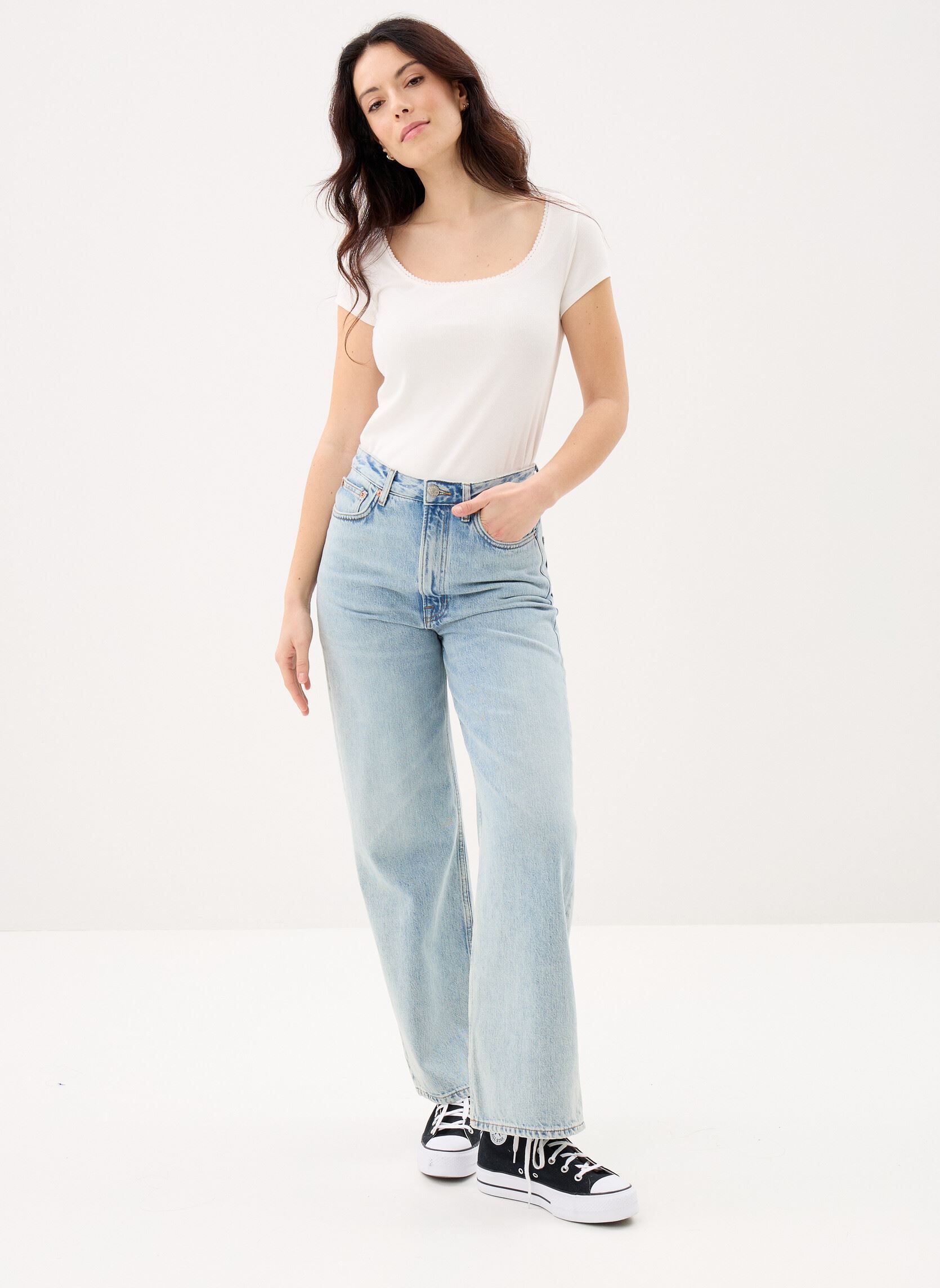 Tee-shirts manches courtes THAIS femme beige MADE BY Tee-shirts manches courtes THAIS femme beige Cloud Dancer