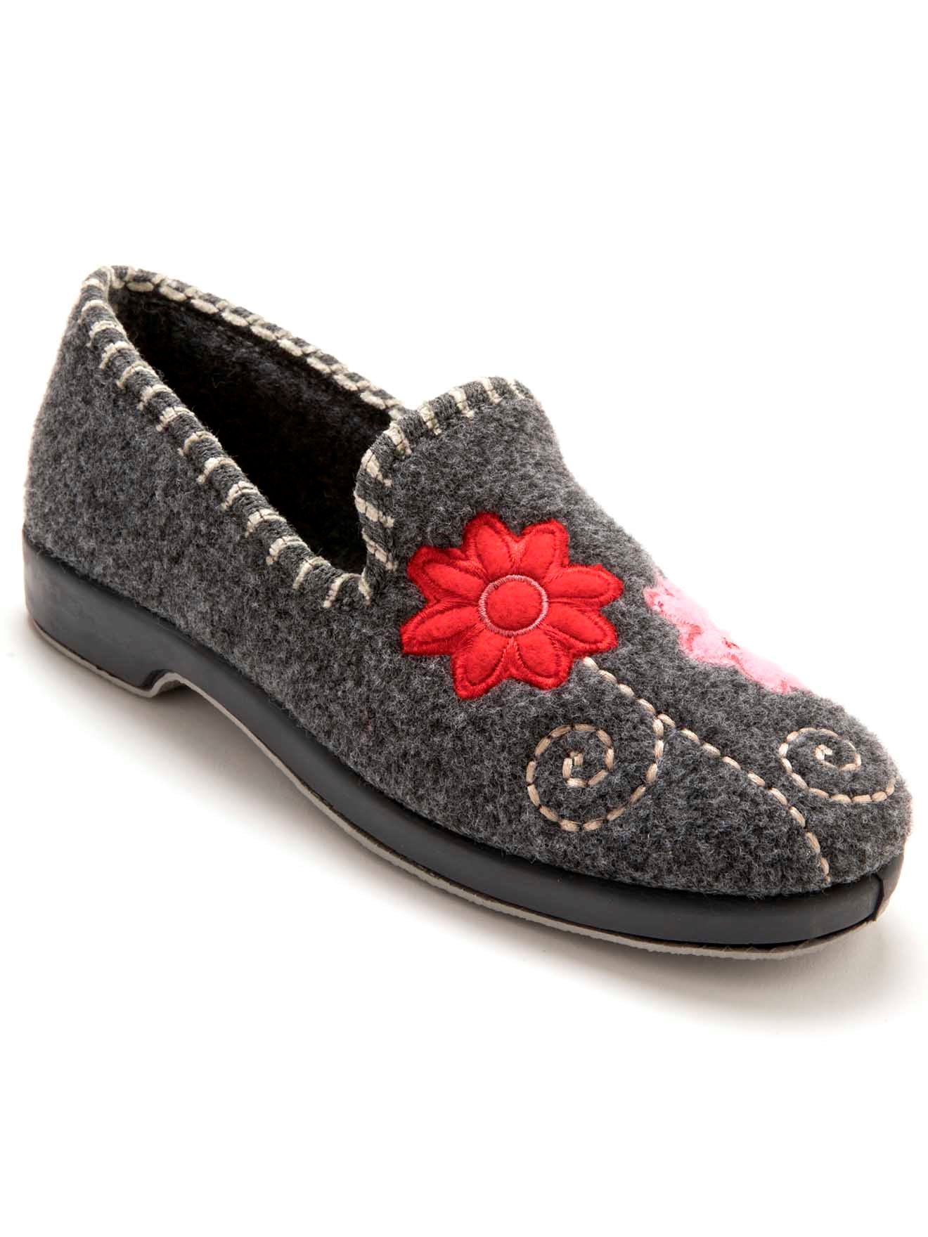 Chaussons PANTOUFLES femme gris Pediconfort Chaussons PANTOUFLES femme gris Gris