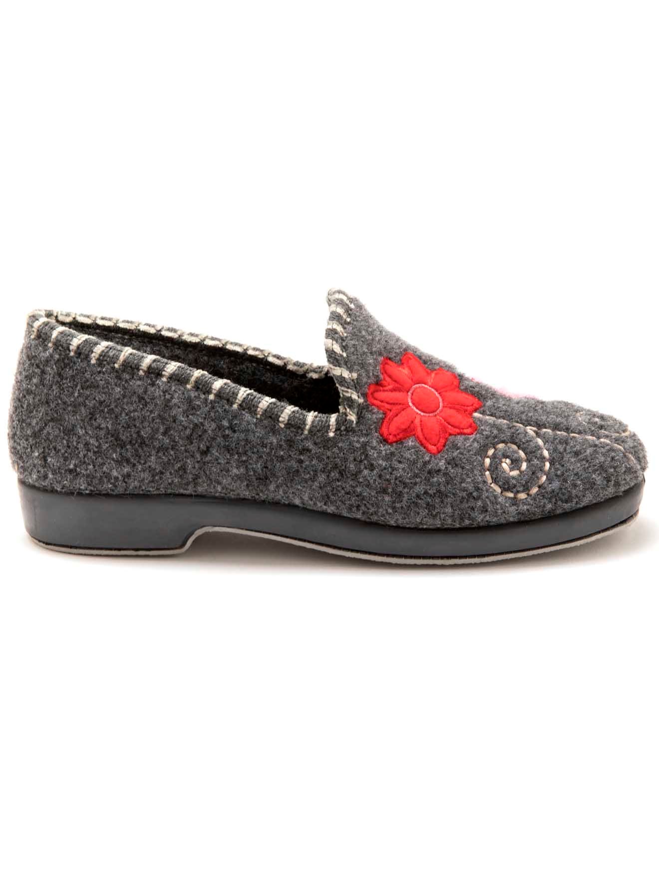 Chaussons PANTOUFLES femme gris Pediconfort Chaussons PANTOUFLES femme gris Gris