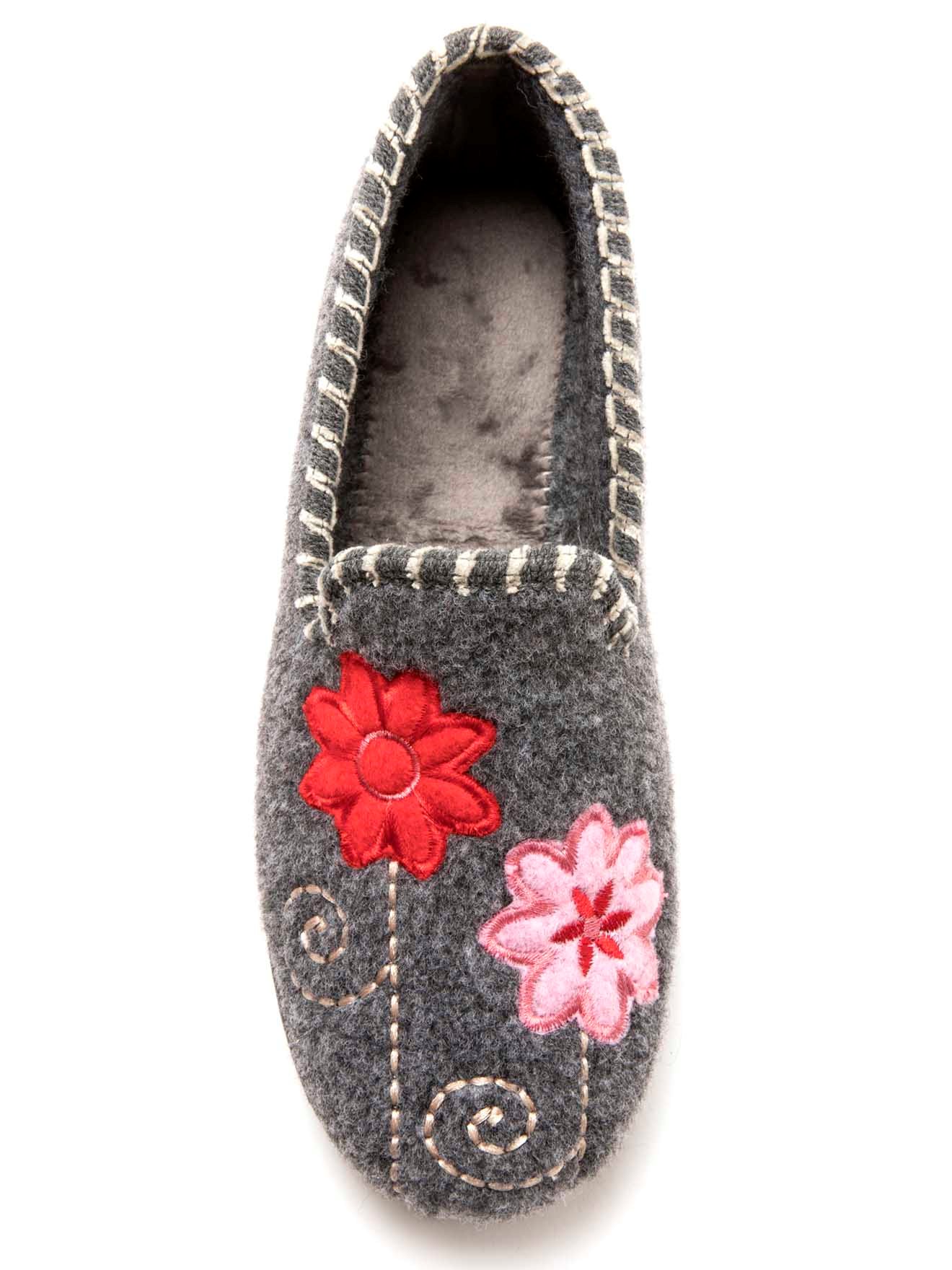 Chaussons PANTOUFLES femme gris Pediconfort Chaussons PANTOUFLES femme gris Gris