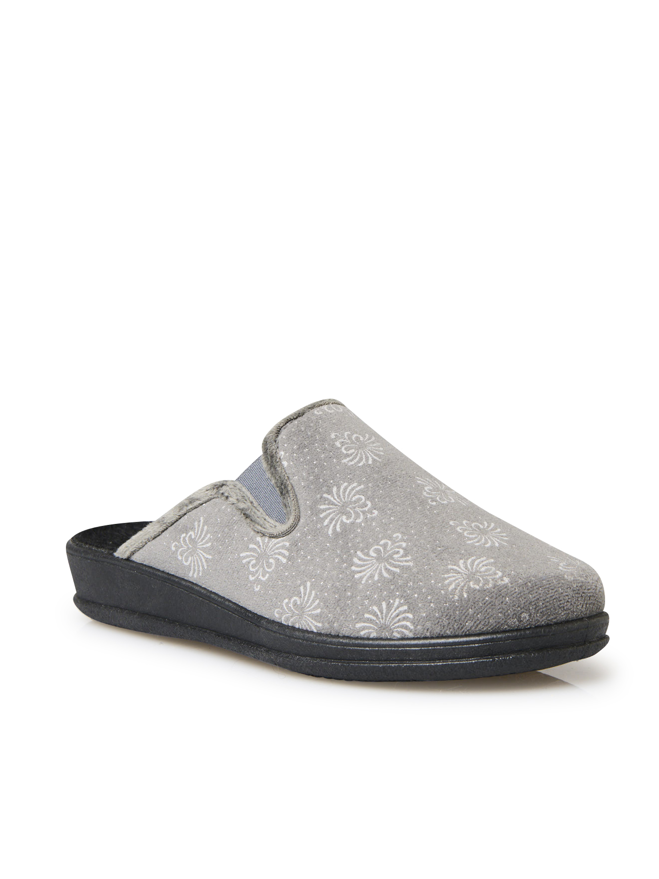 Chaussons PANTOUFLES femme gris Pediconfort Chaussons PANTOUFLES femme gris Gris