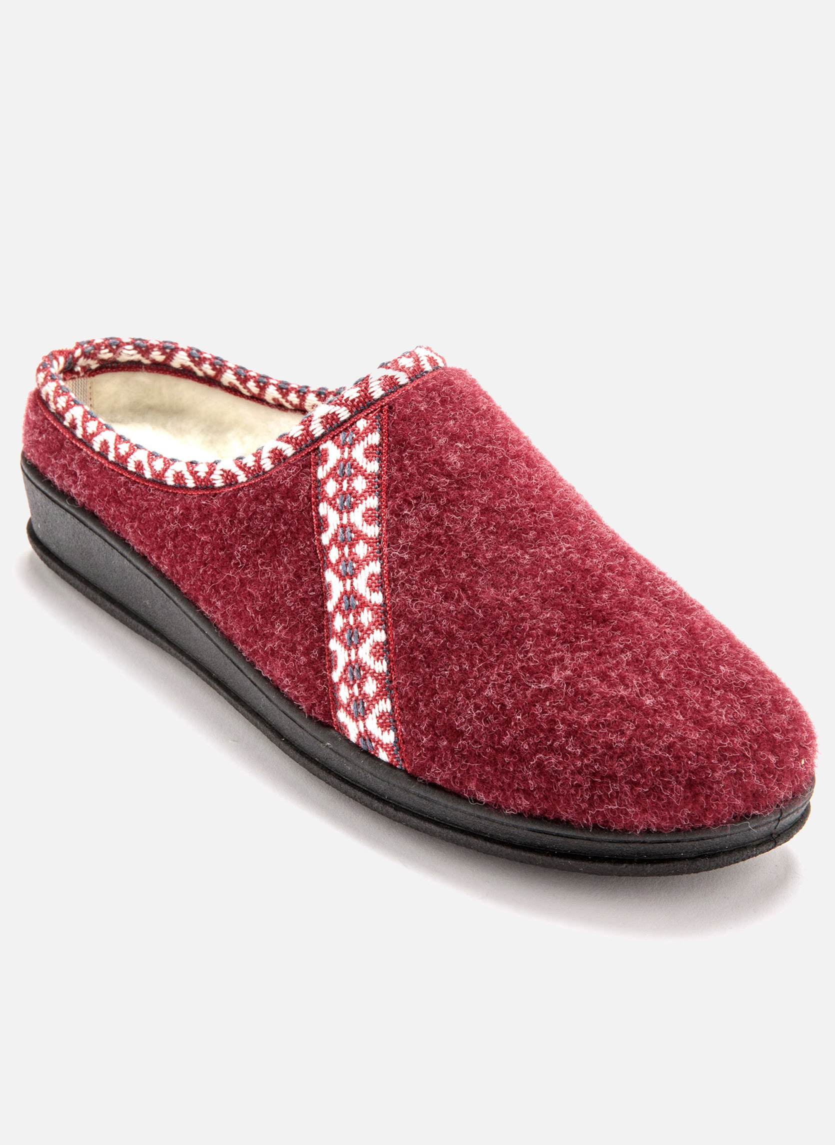 Pediconfort Mules Fourrées Laine Femme - Chaussons Confortables Intérieurs