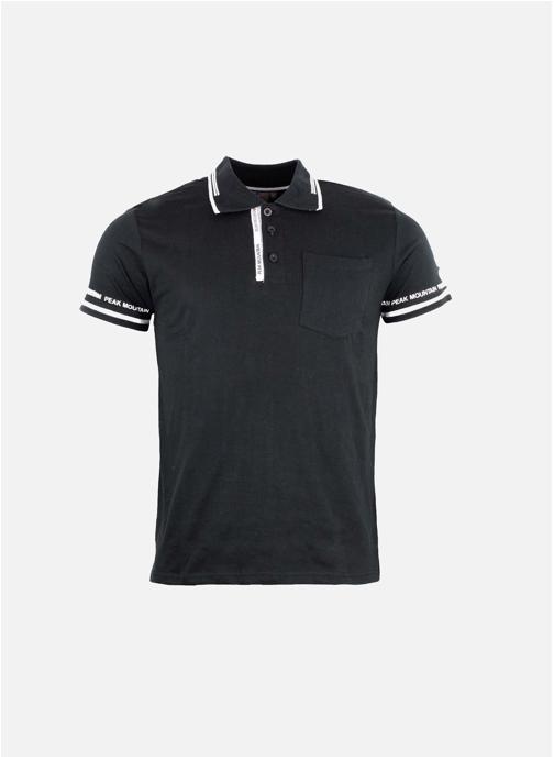 Peak Mountain Polos Polo manches courtes homme CROMA NOIR homme noir