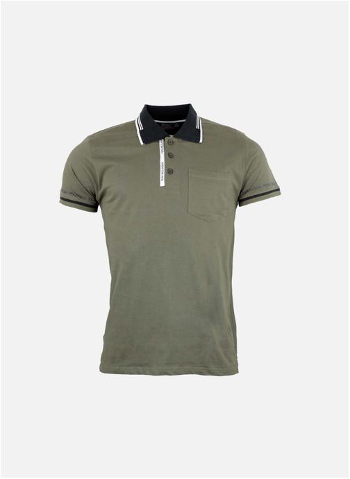 Peak Mountain Polos Polo manches courtes homme CROMA KAKI homme vert